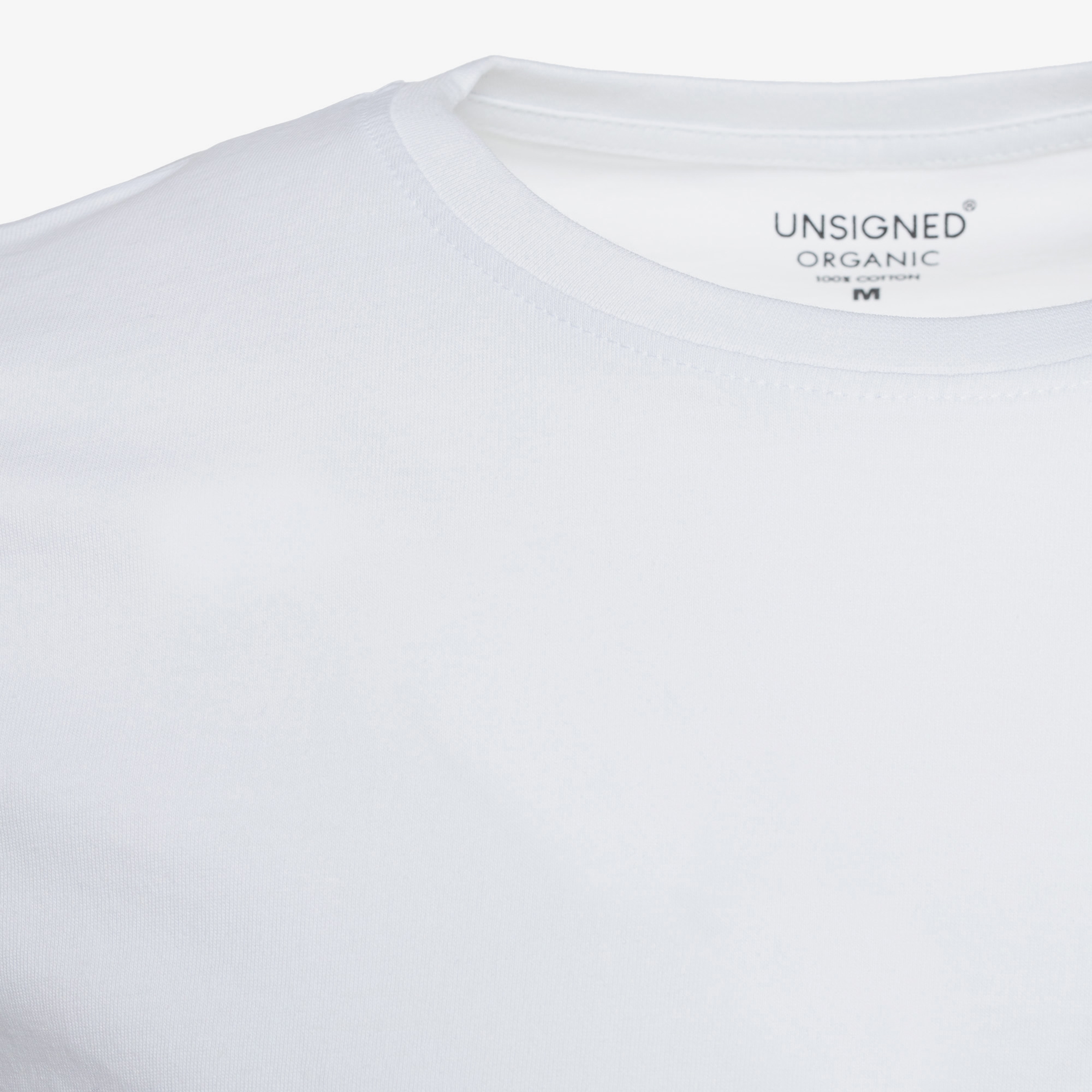 Unsigned heren  T-shirt wit katoen ronde hals t-shirts & tops – foto 2