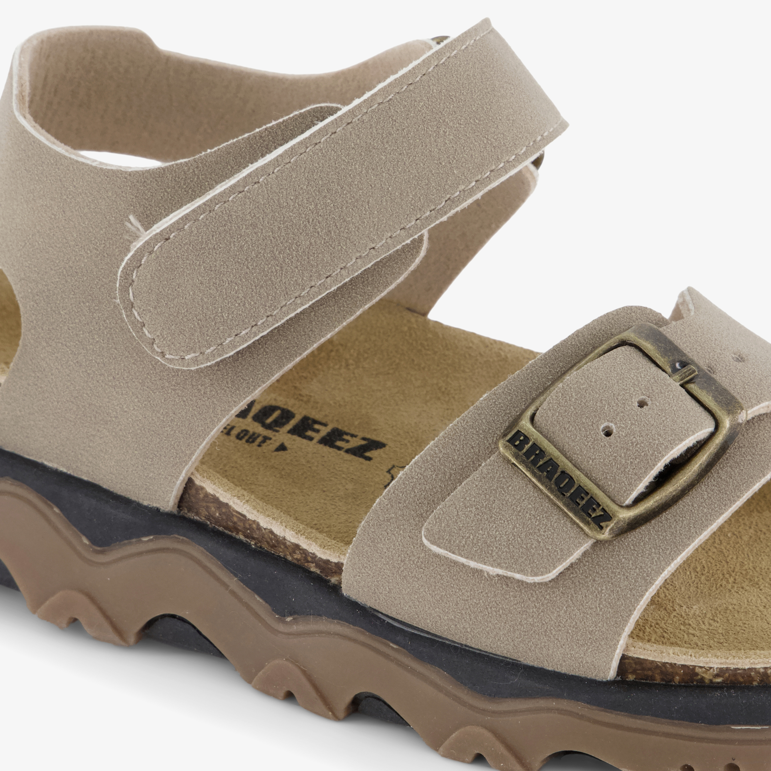 Braqeez leren jongens sandalen taupe – foto 5