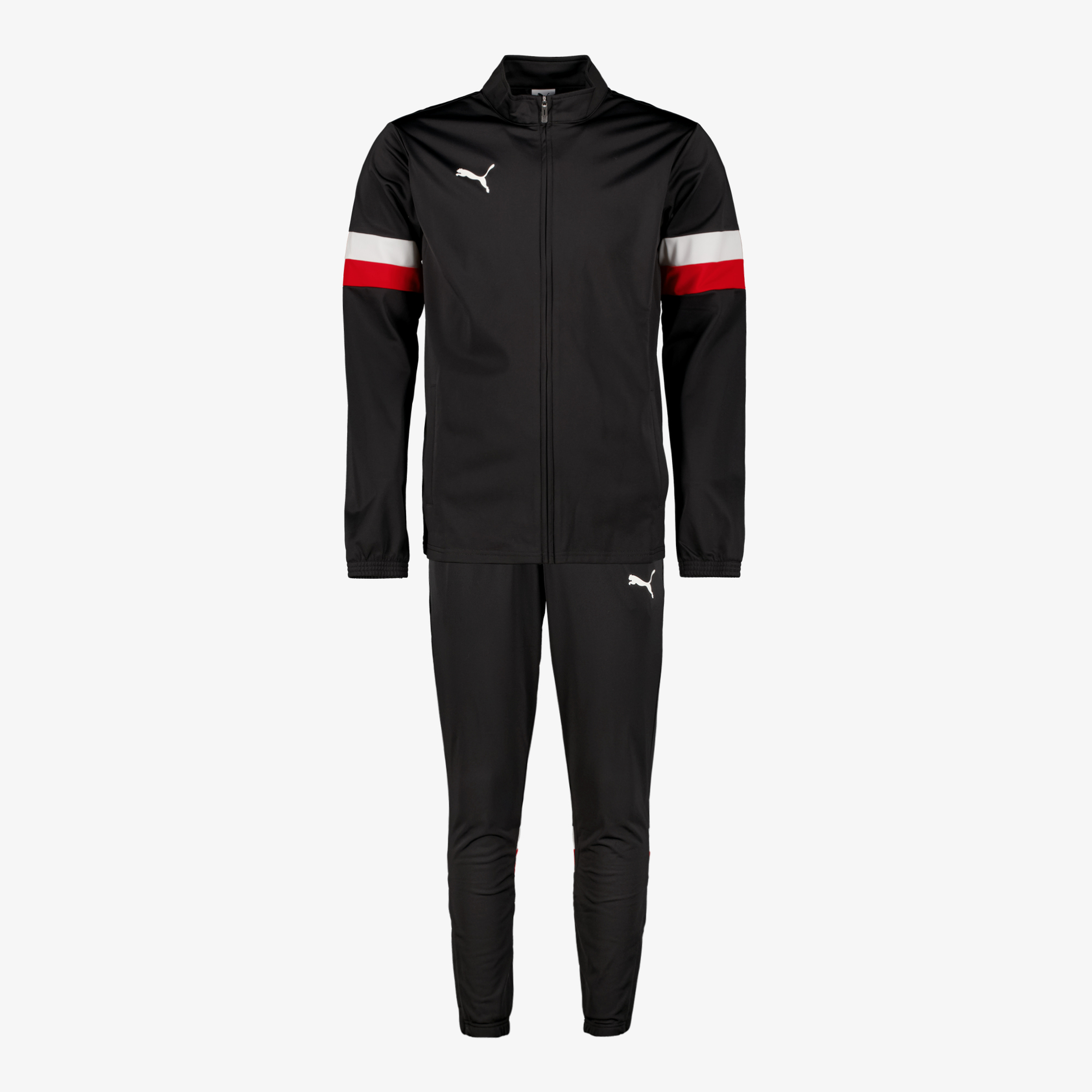 Puma IndividualRISE heren trainingspak zwart rood trainingspakken