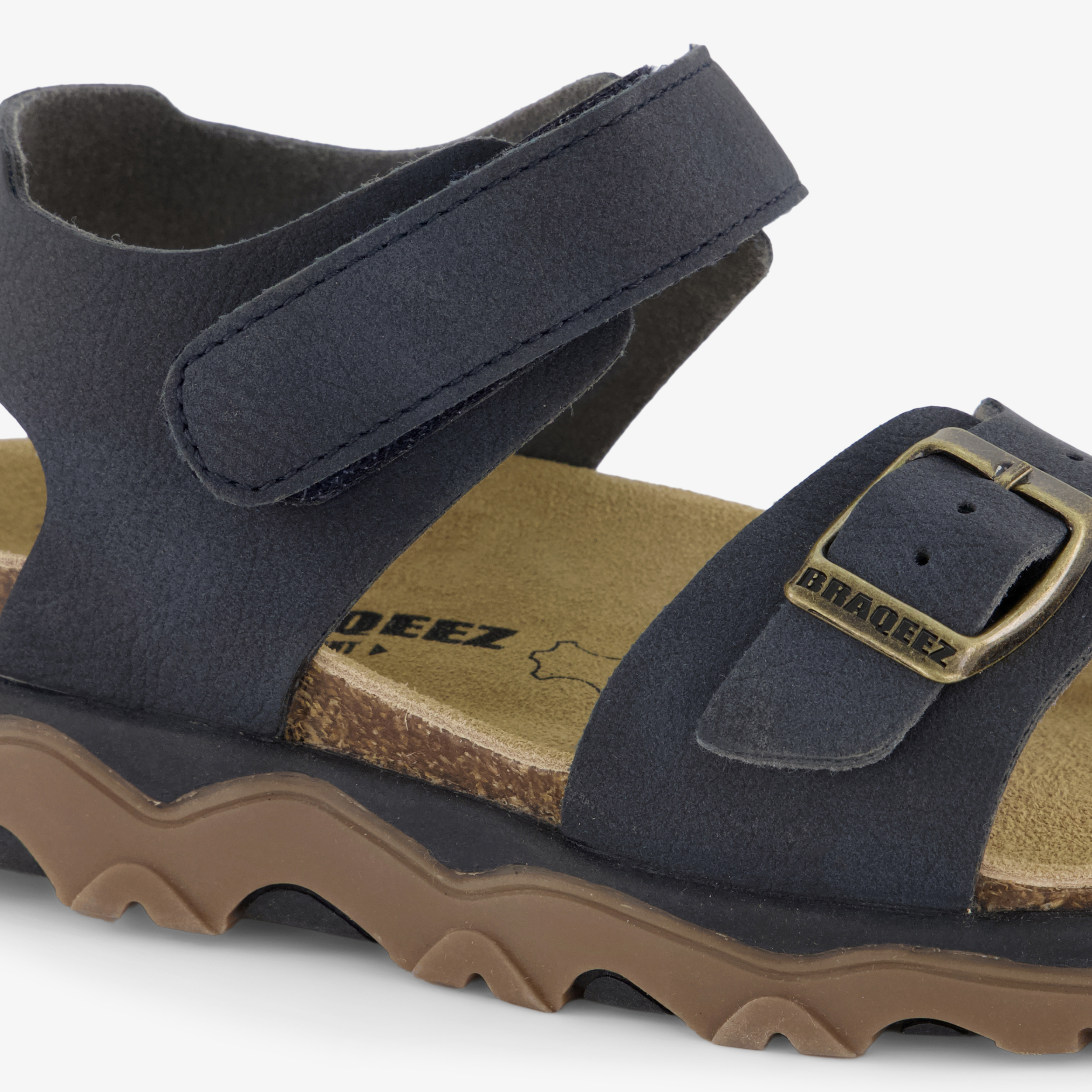 Braqeez leren jongens sandalen donkerblauw – foto 5