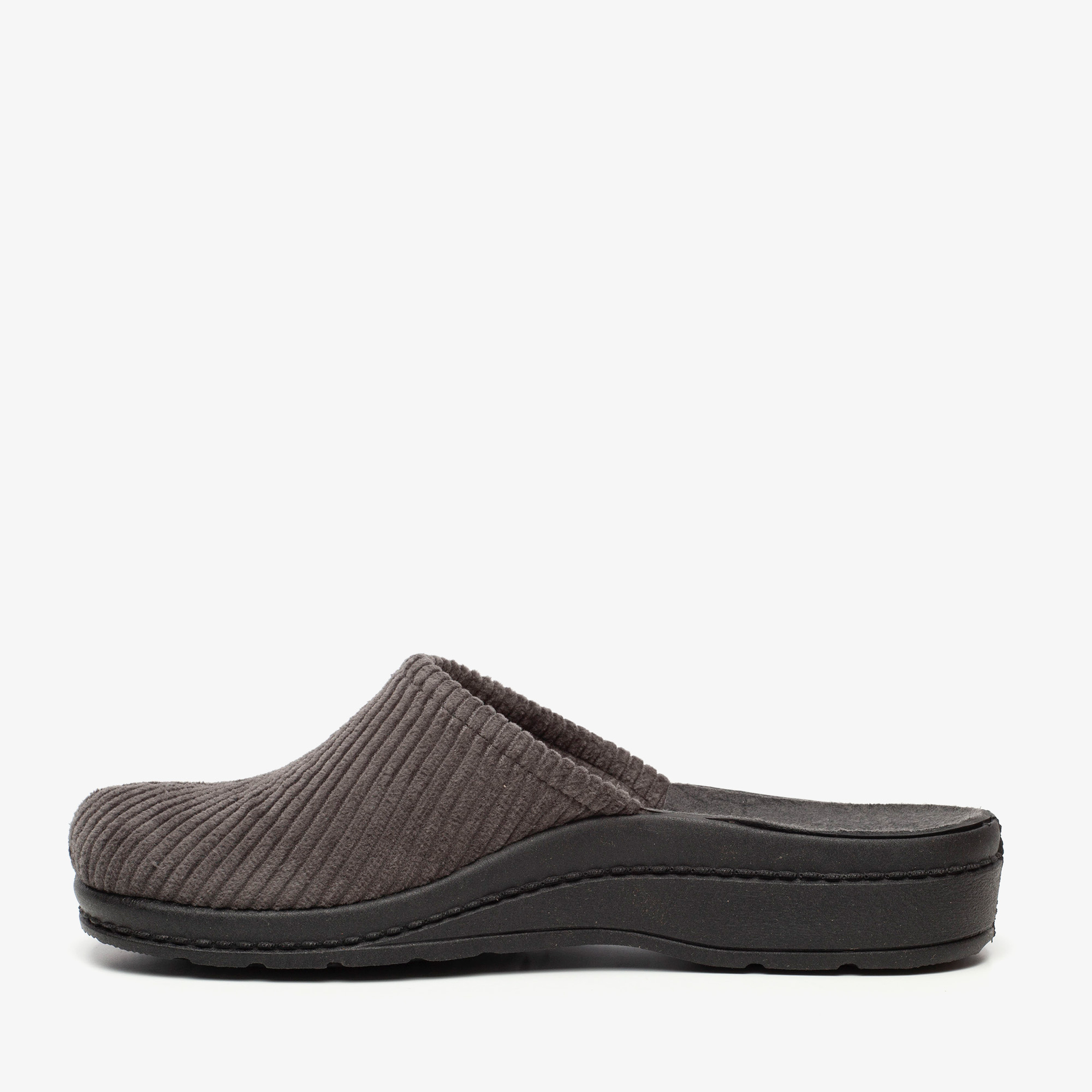 Blenzo heren pantoffels ribstof grijs – foto 2