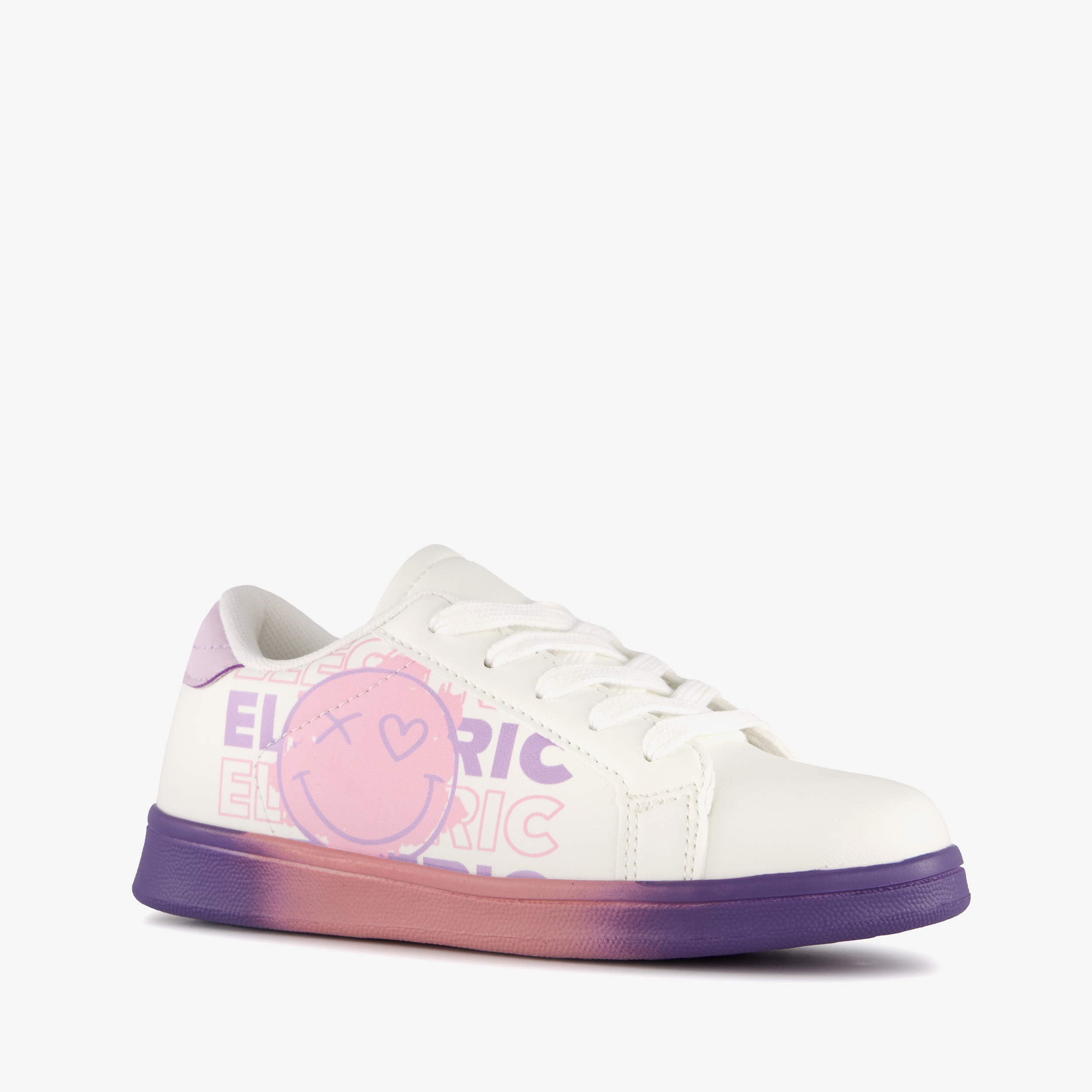 Blue Box meisjes sneakers met smiley wit pastel