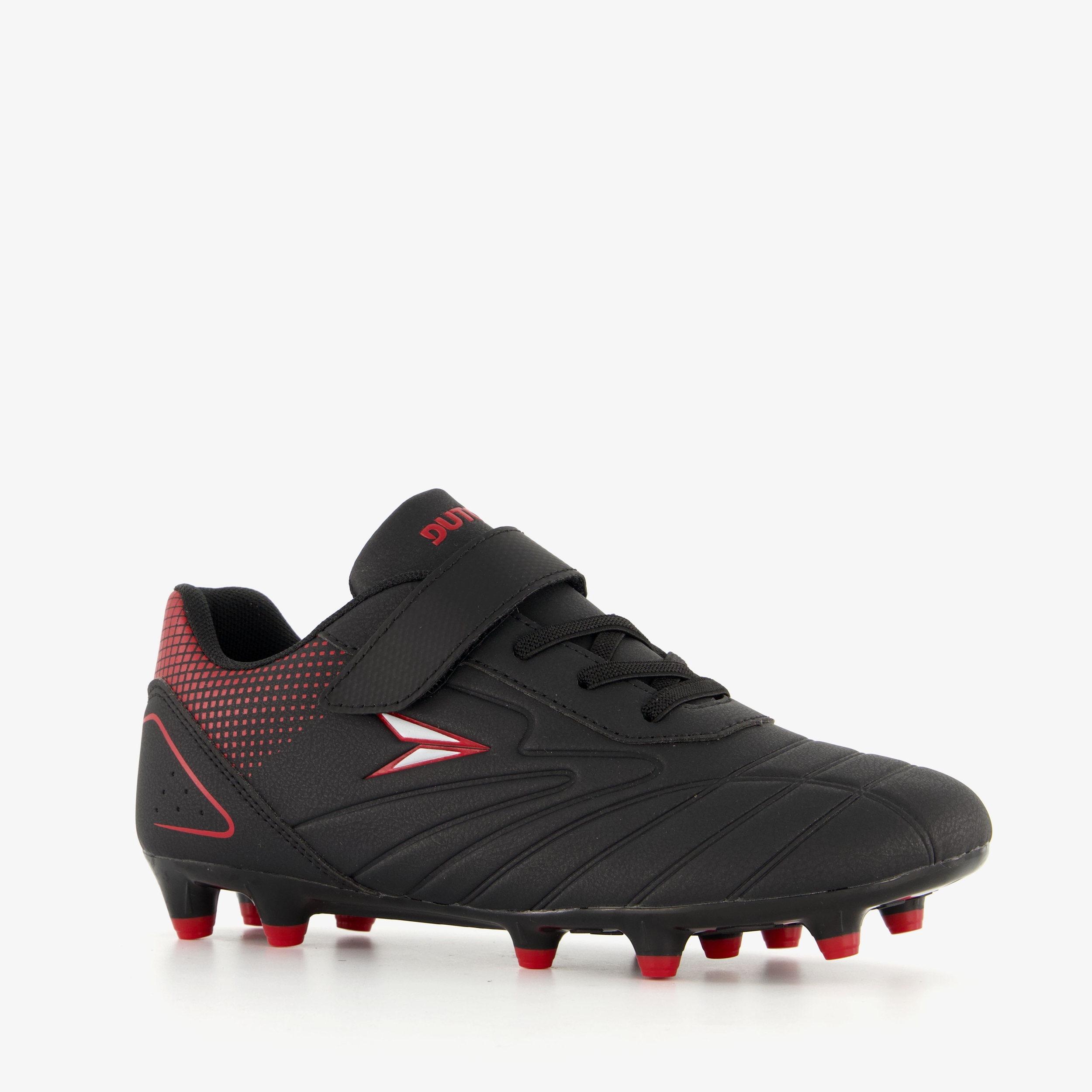 Dutchy jongens voetbalschoenen FG zwart rood