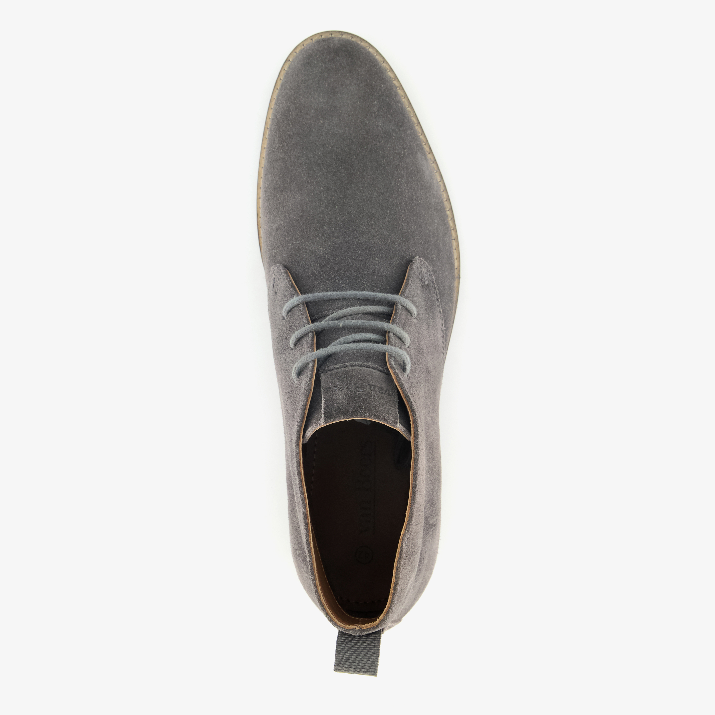 Van Beer leren heren veterschoenen grijs – foto 4
