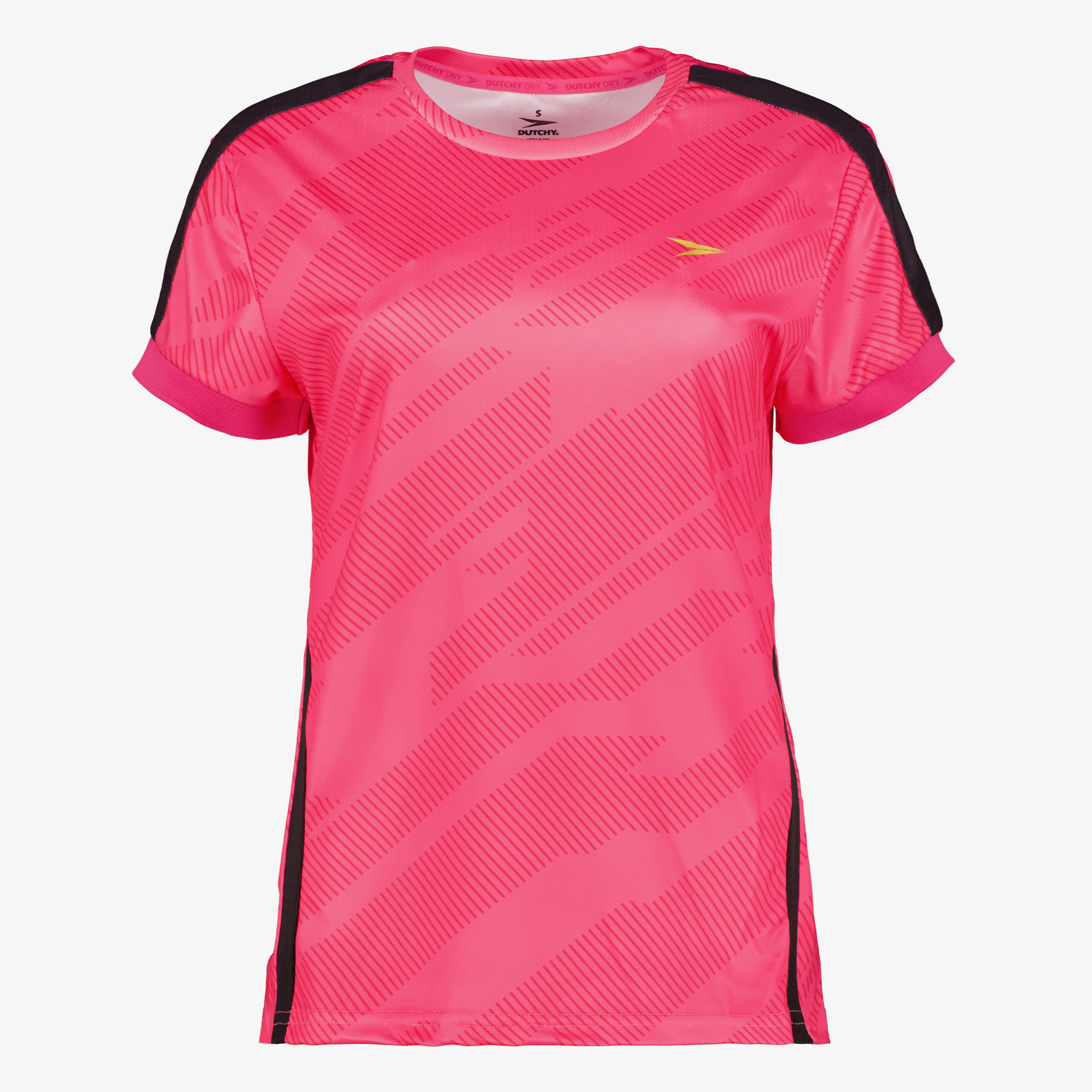 Dutchy Dry dames voetbal T-shirt met print roze zwart sport & spel