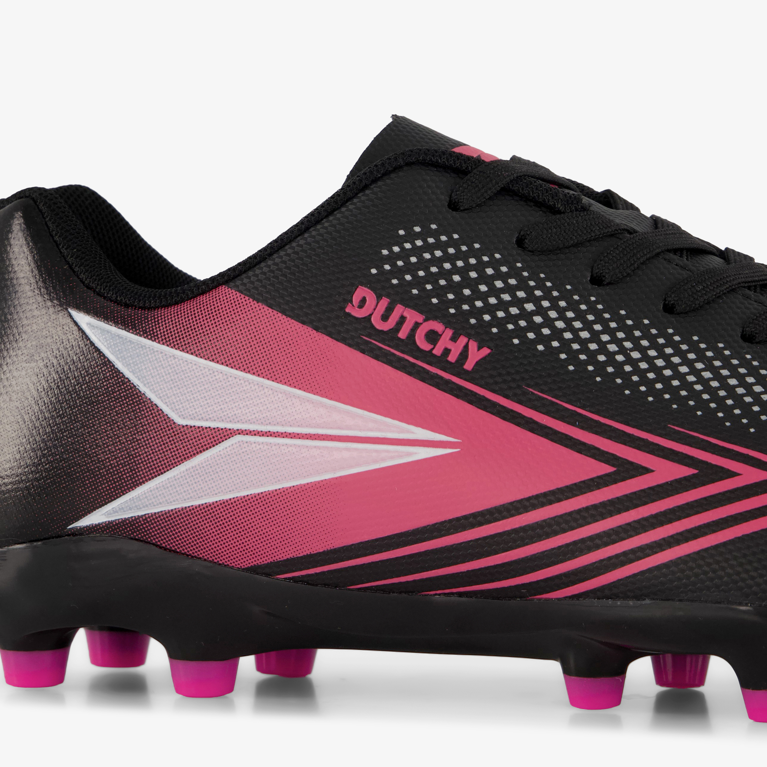 Dutchy Aura MG dames voetbalschoenen zwart roze kunstgrasschoenenveldschoenen – foto 5