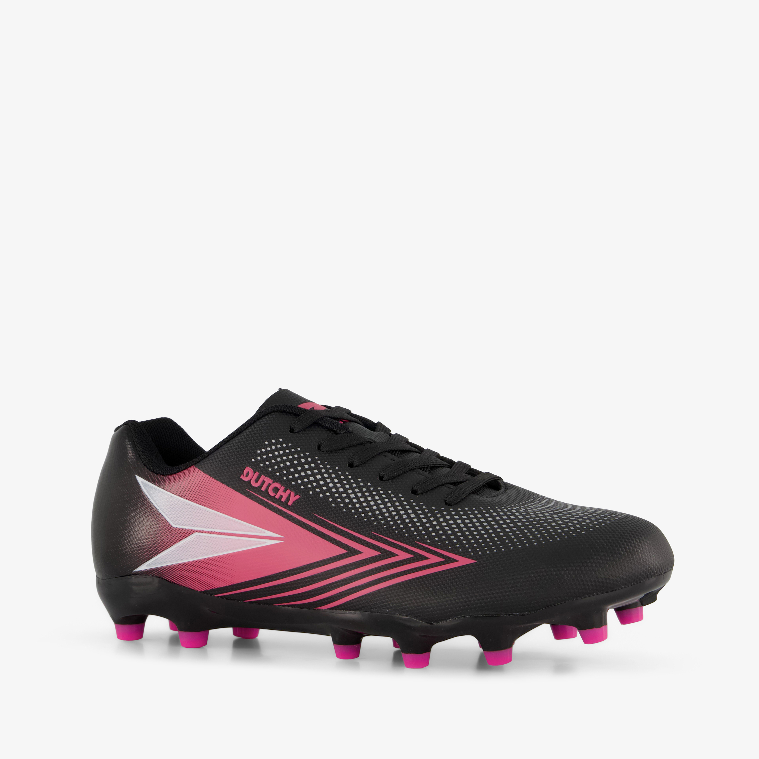 Dutchy Aura MG dames voetbalschoenen zwart roze kunstgrasschoenenveldschoenen