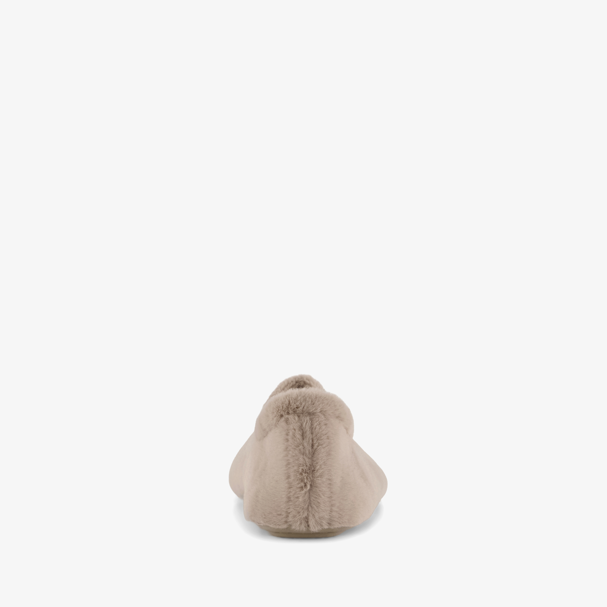 Thuis dames pantoffels van imitatiebont beige – foto 2