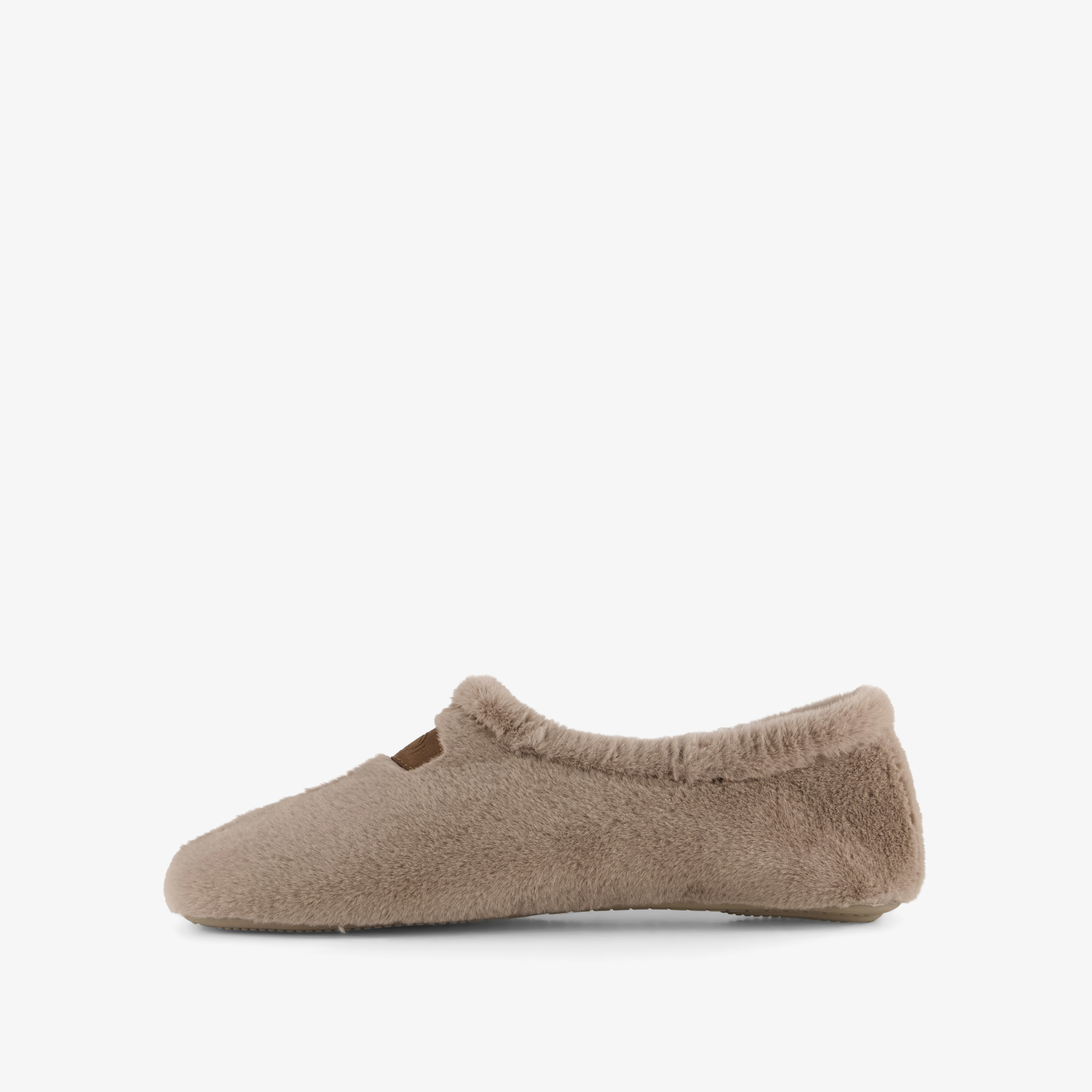 Thu!s imitatiebont sloffen voor dames - beige-grijs