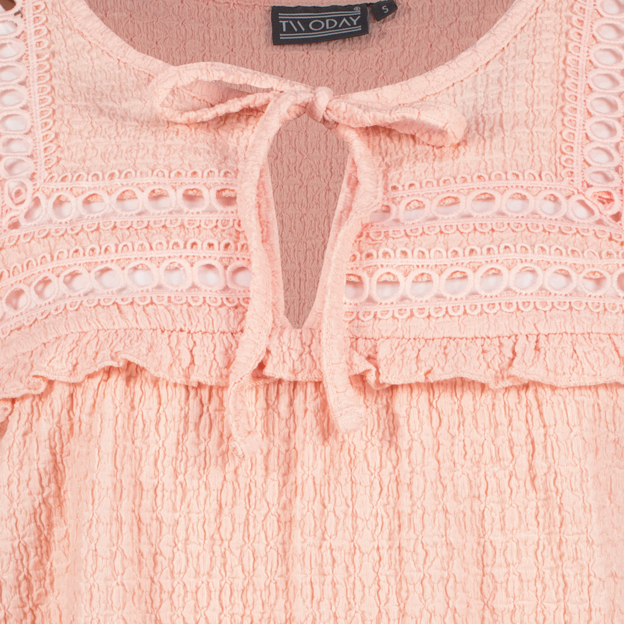 TwoDay dames top met ruches lichtroze t-shirts & tops – foto 2
