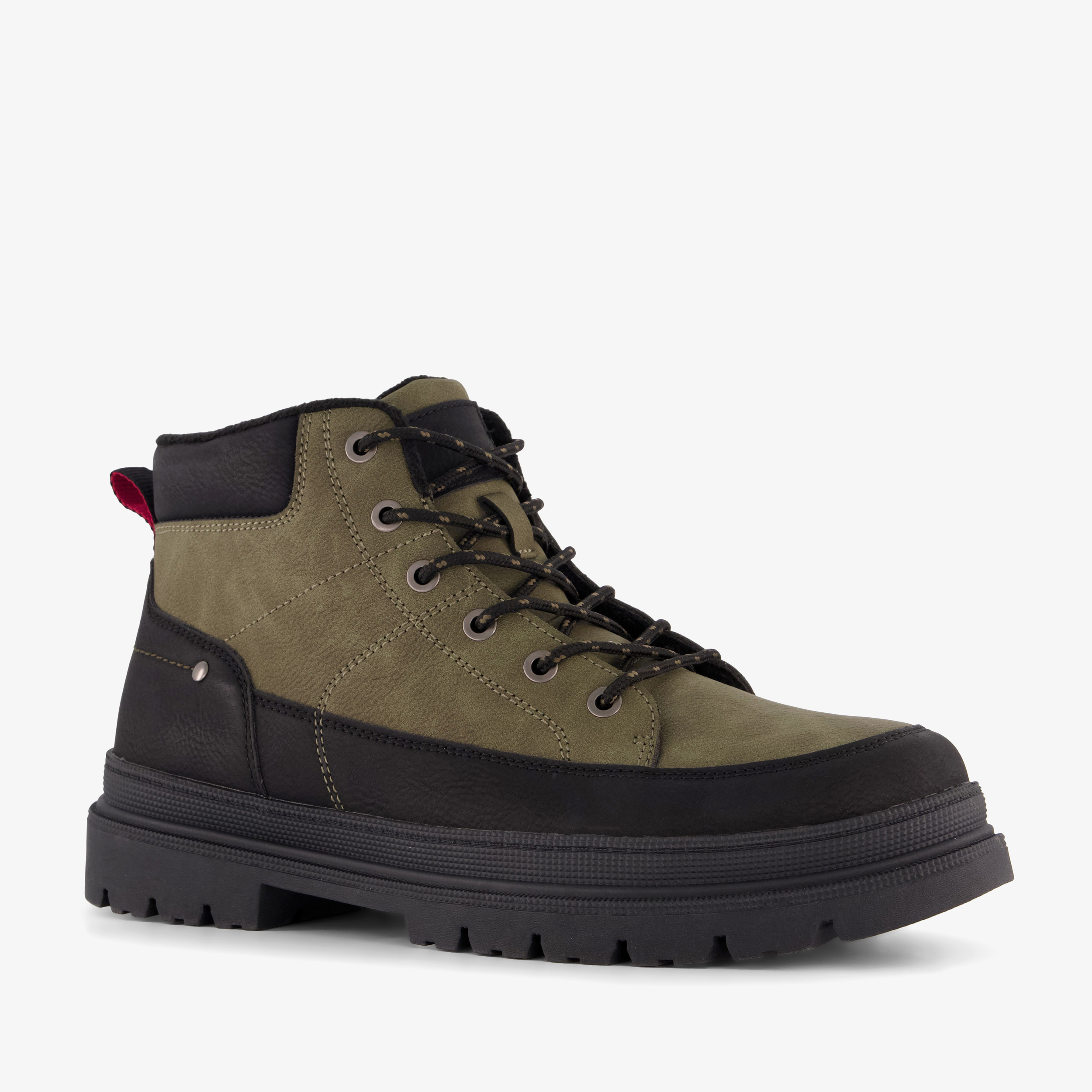 Blue Box gevoerde heren veterboots groen zwart