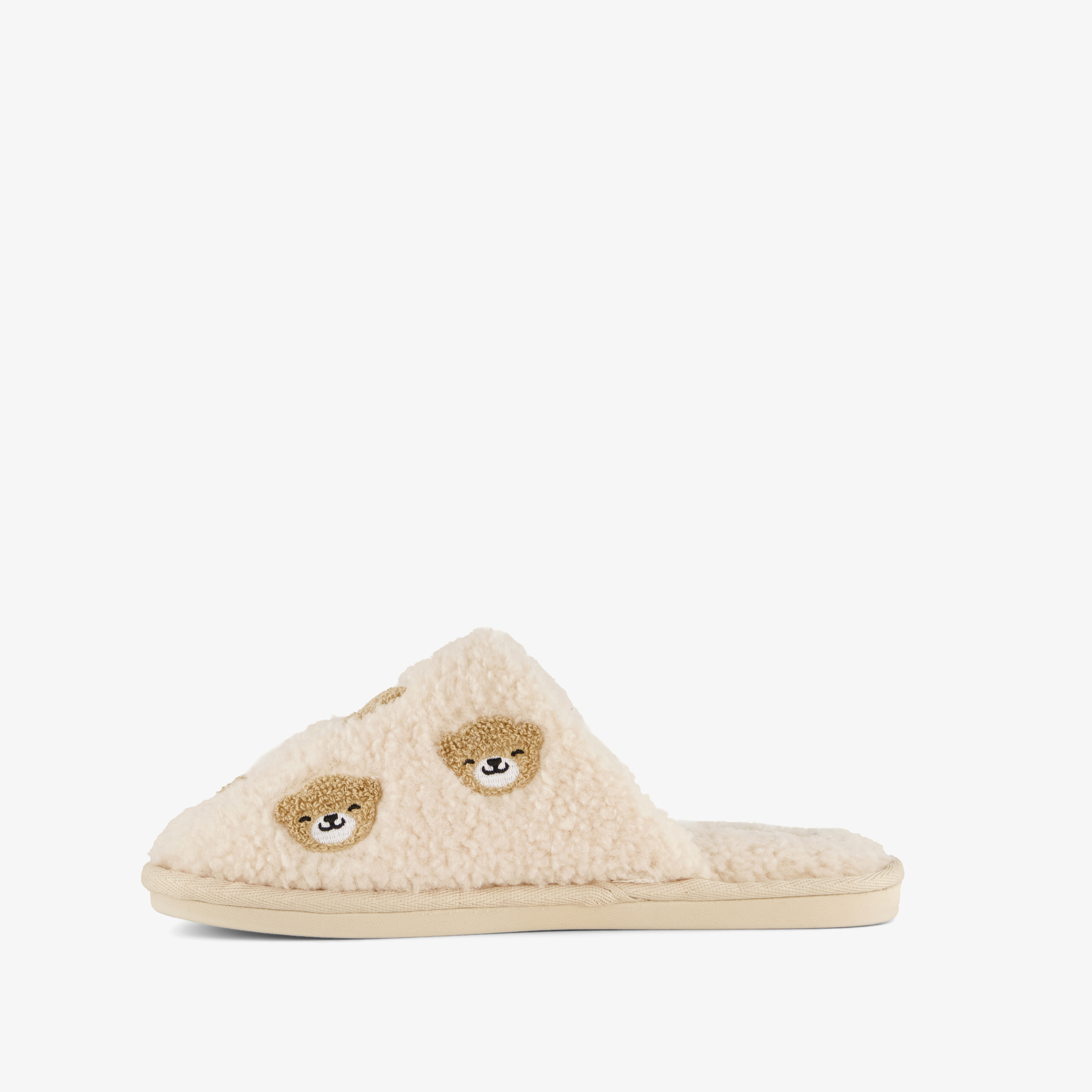 Thu!s teddy beren sloffen voor dames - beige