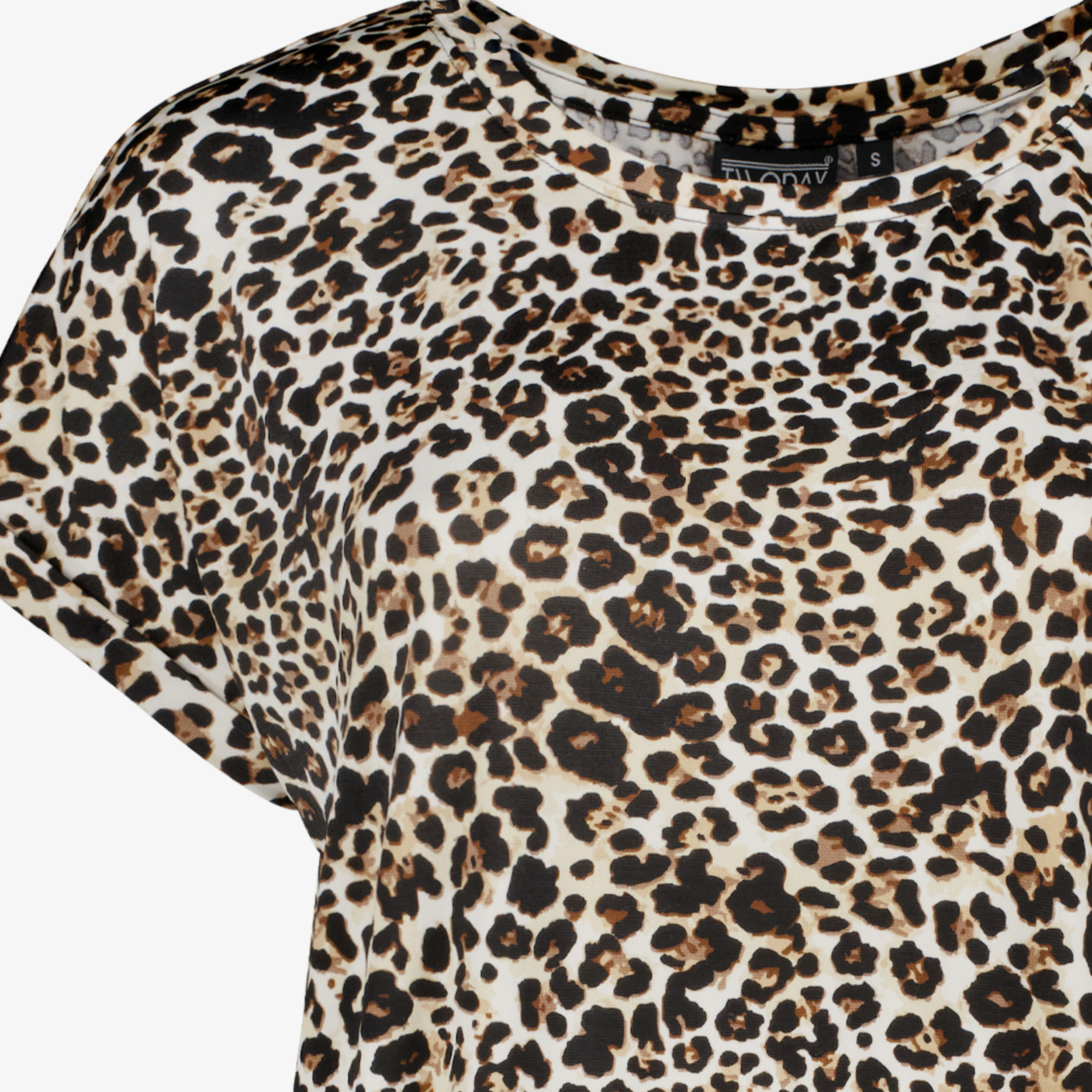 TwoDay dames T-shirt met panterprint bruin t-shirts & tops – foto 2