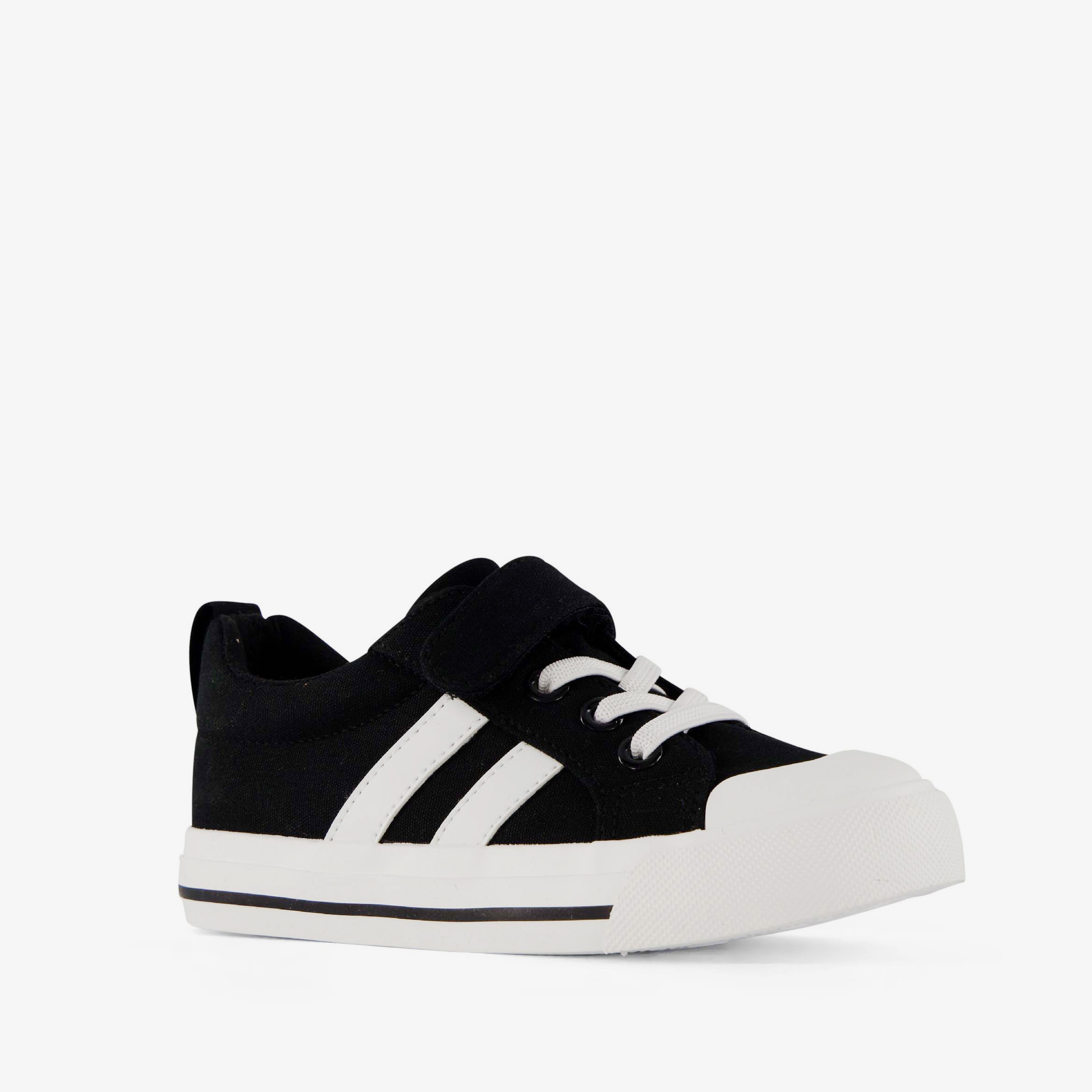 Canvas kinder sneakers zwart wit