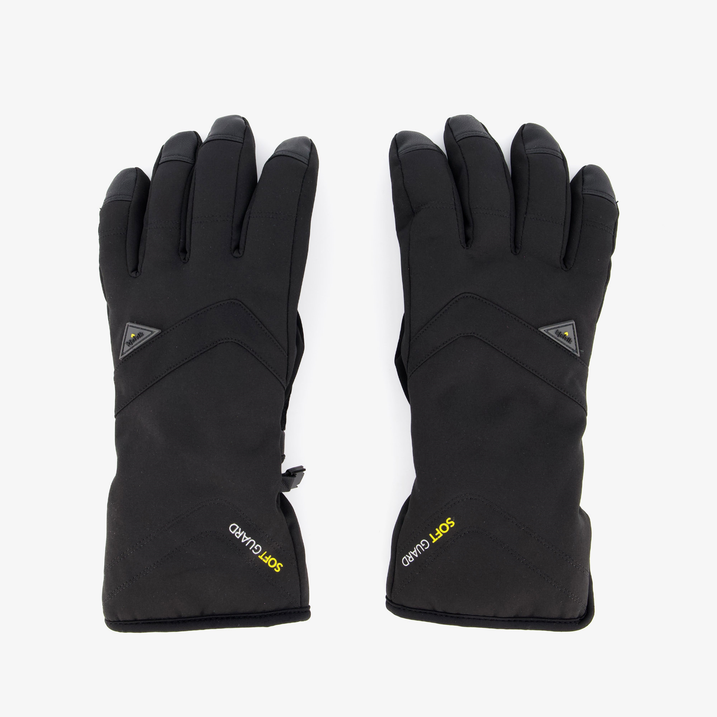 Kjelvik heren softshell skihandschoenen zwart sjaals, mutsen & handschoenen