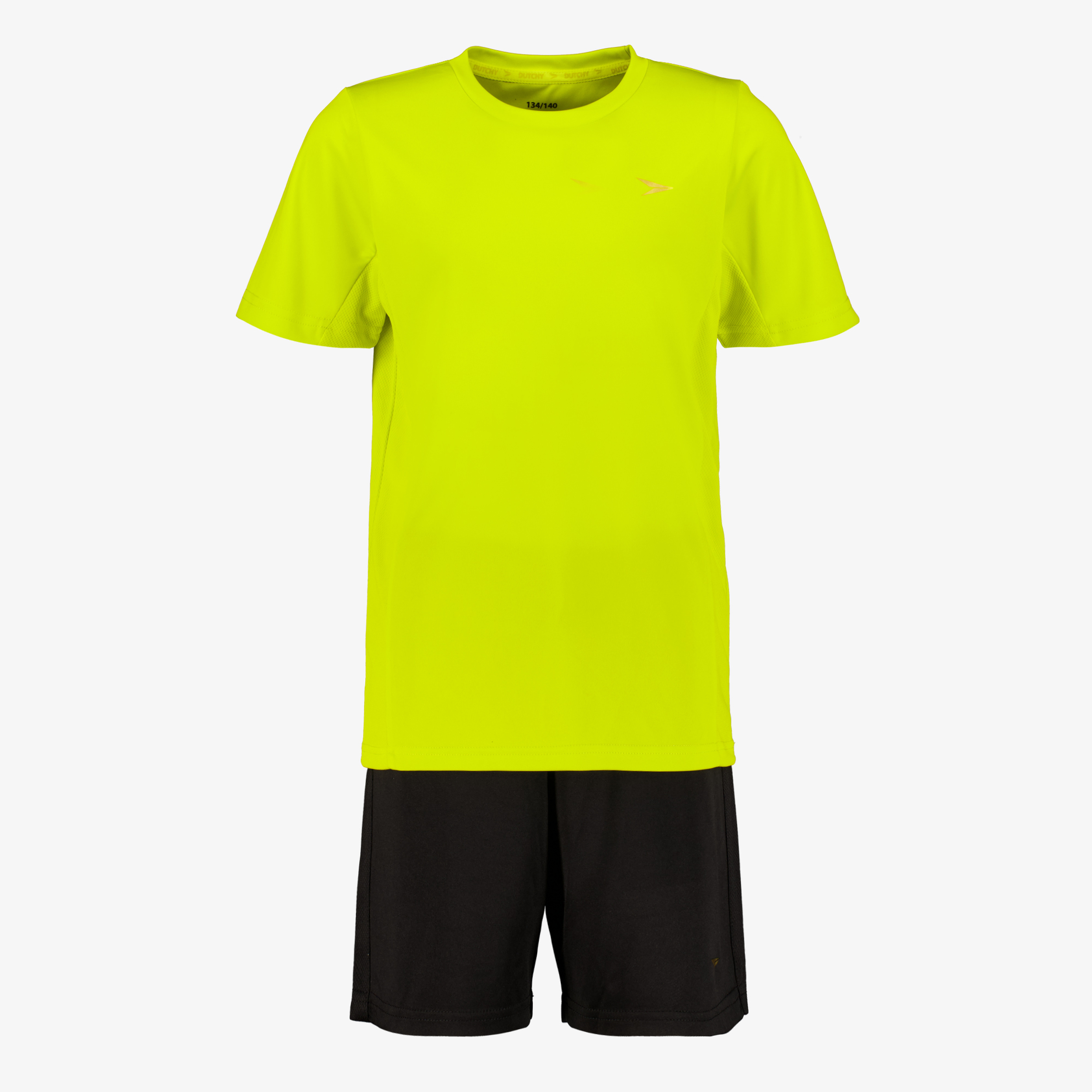 Dutchy tweedelig kinder sport set geel zwart