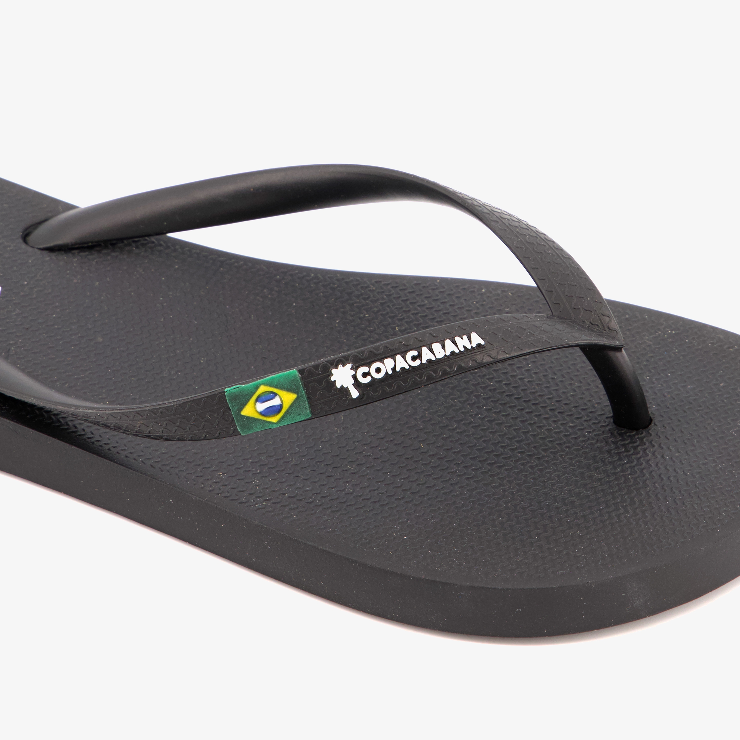 Copacabana vegan dames teenslippers zwart