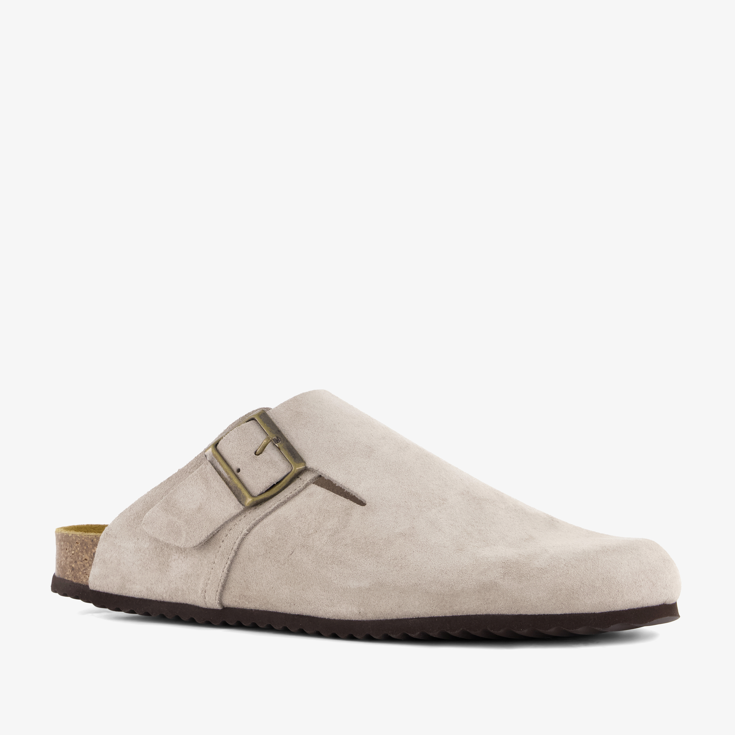 Hush Puppies suède heren clogs taupe