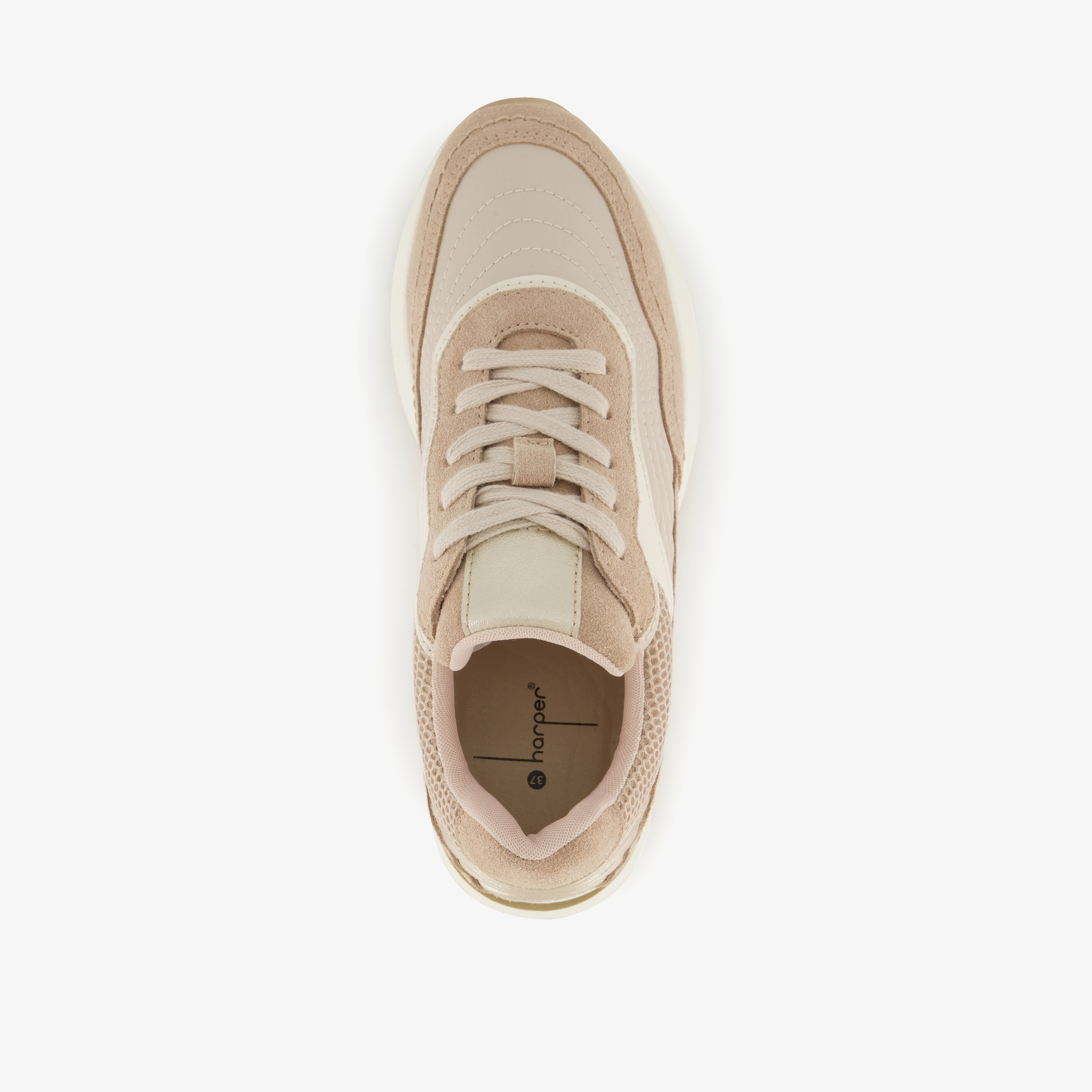Harper suède dames sneakers beige – foto 4