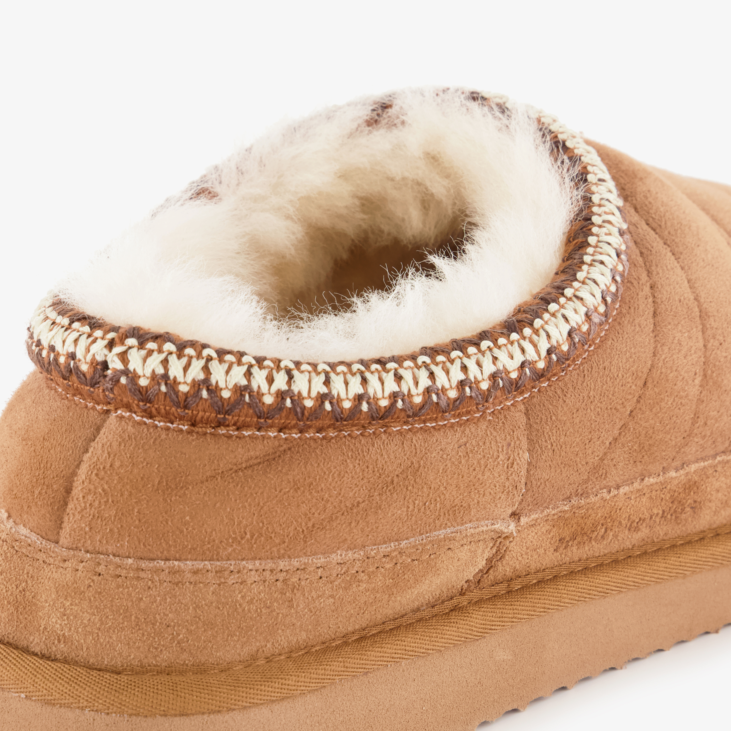 Hush Puppies leren heren pantoffels gevoerd cognac – foto 5