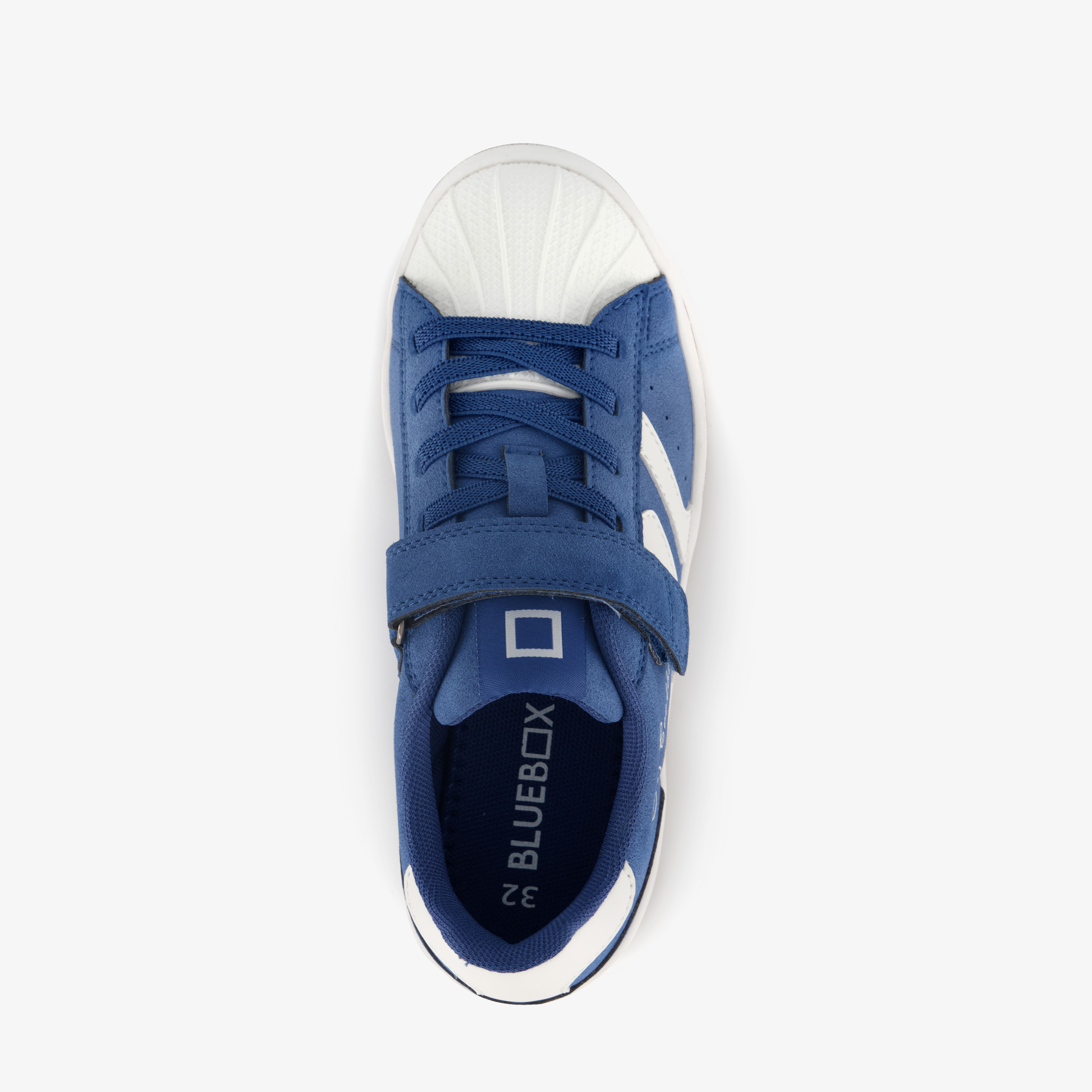 Blue Box jongens sneakers met smileys blauw wit – foto 4