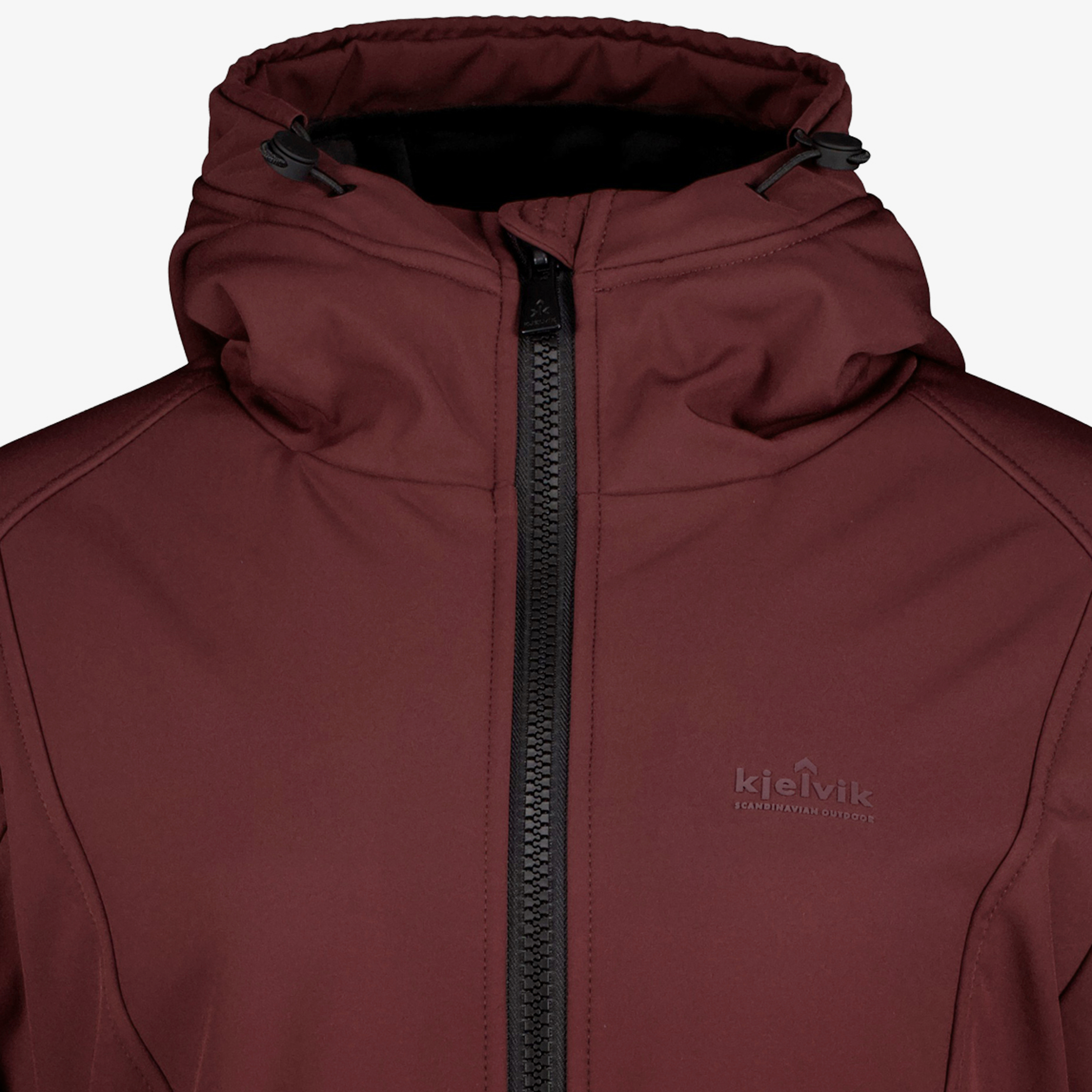 Kjelvik lange dames softshell jas bordeauxrood jassen – foto 4
