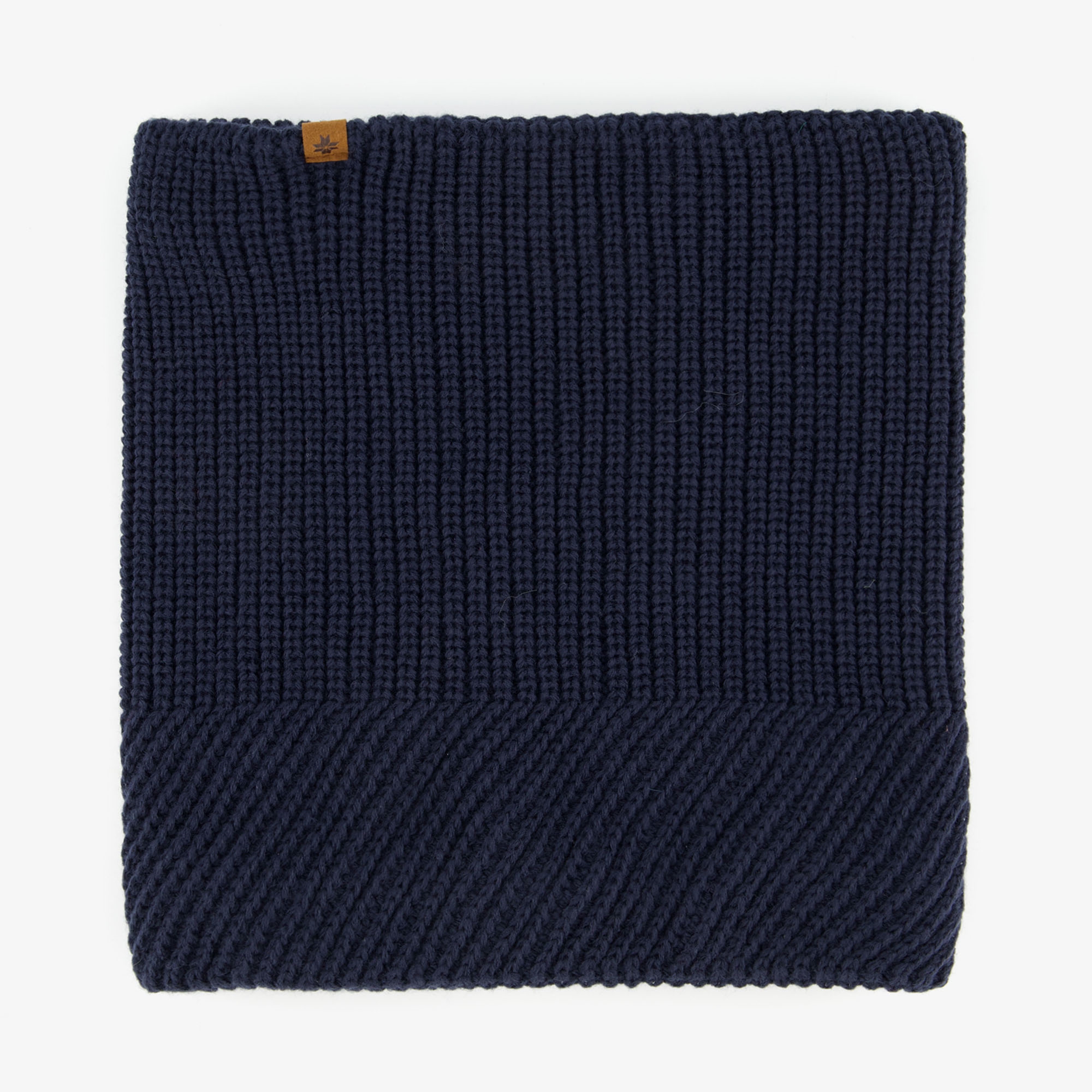 Gebreide jongens colsjaal blauw