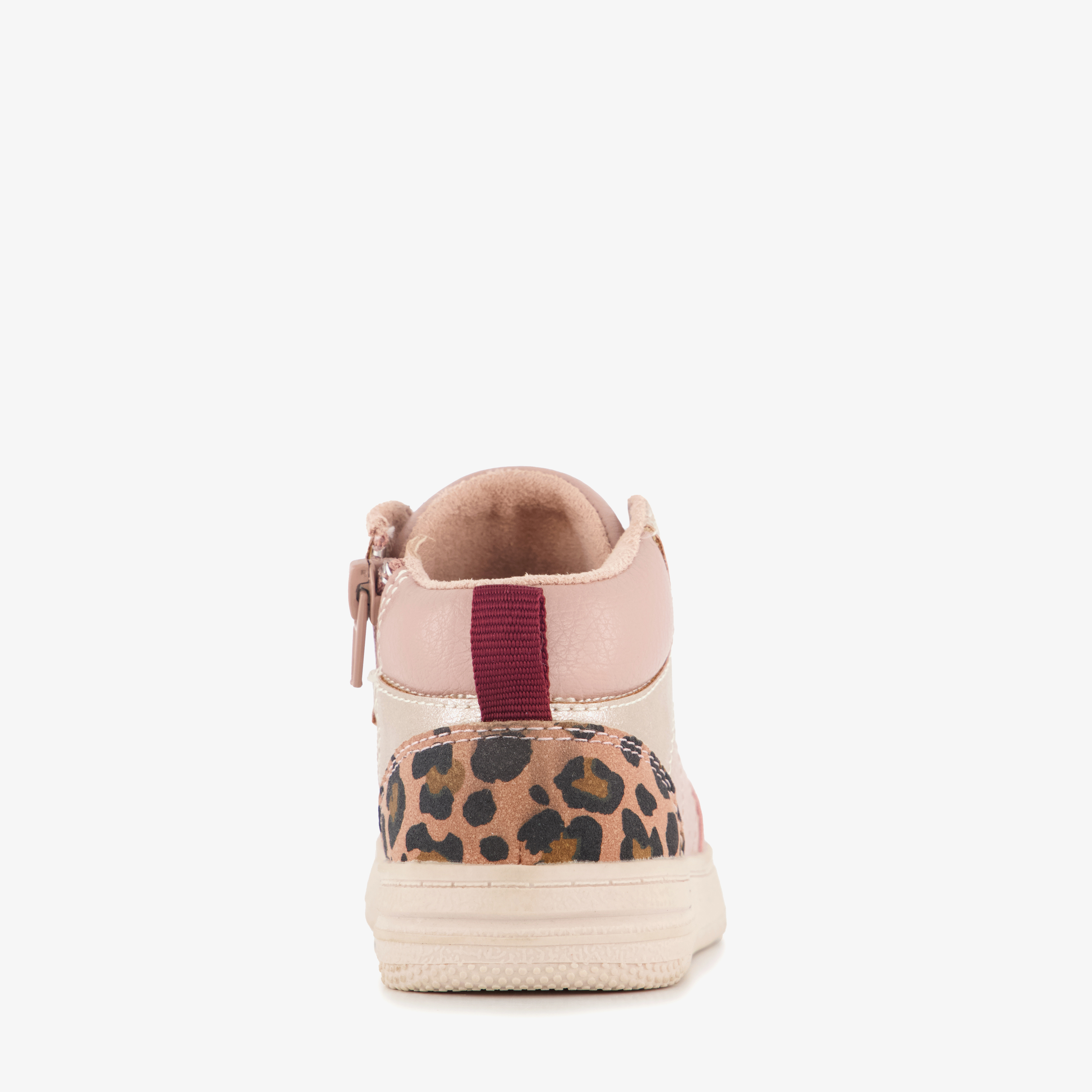 Blue Box hoge meisjes sneakers met luipaardprint roze – foto 2