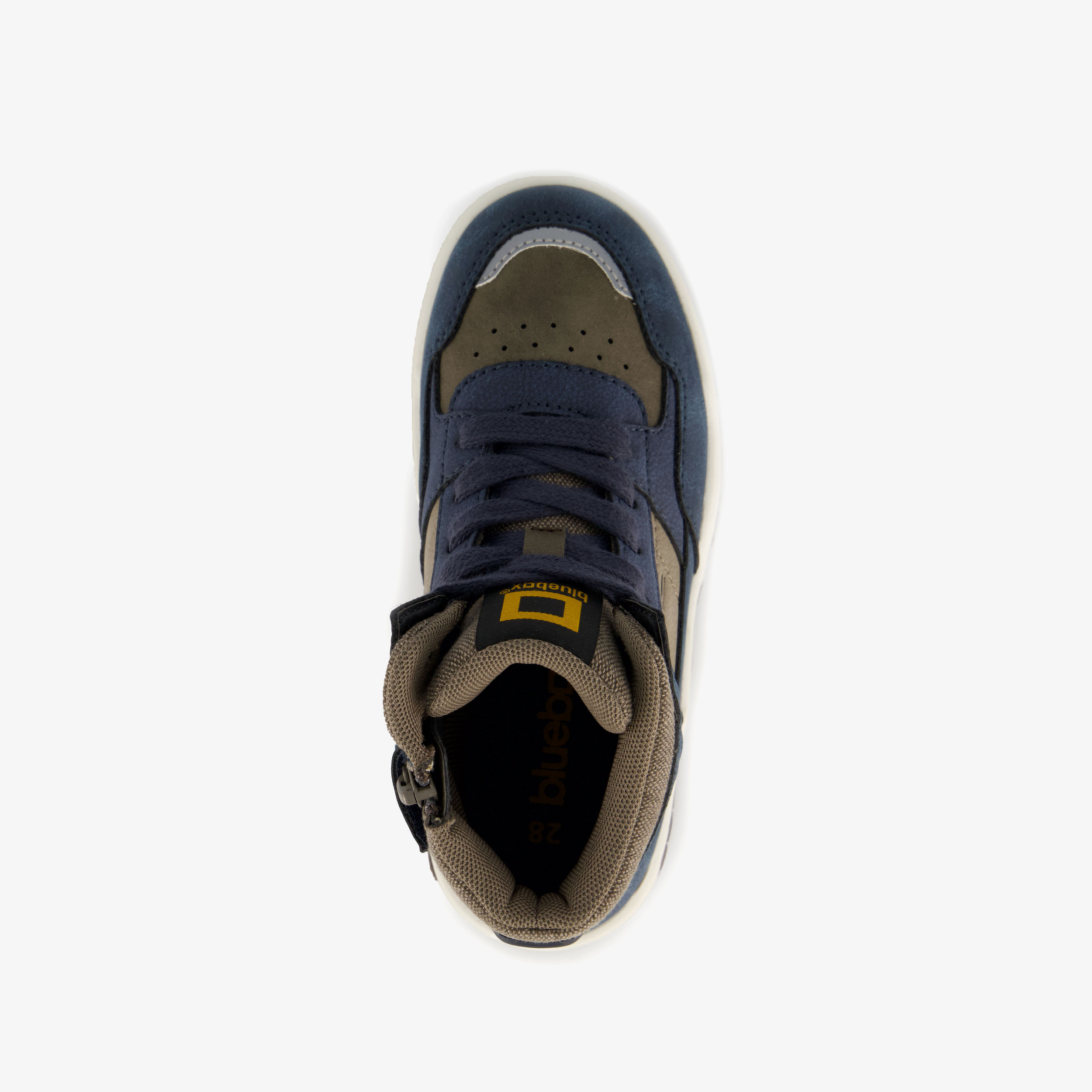 Blue Box hoge jongens sneakers blauw grijs – foto 4
