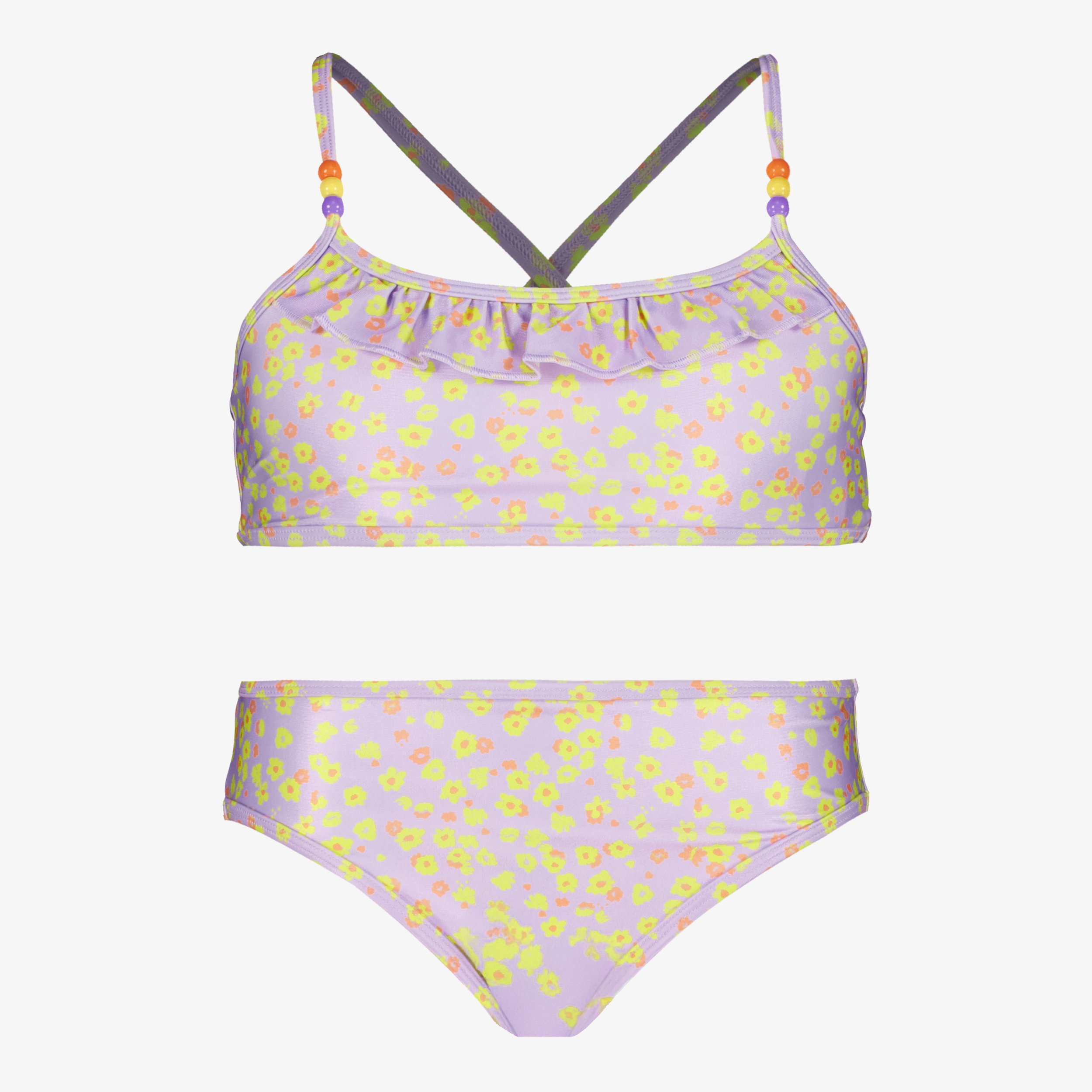 Osaga meisjes bikini met bloemenprint lila