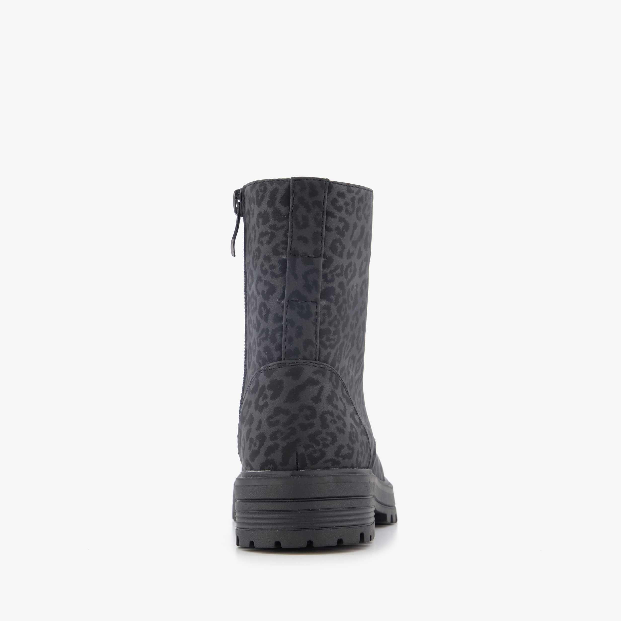Blue Box meisjes veterboots met luipaardprint zwart – foto 2