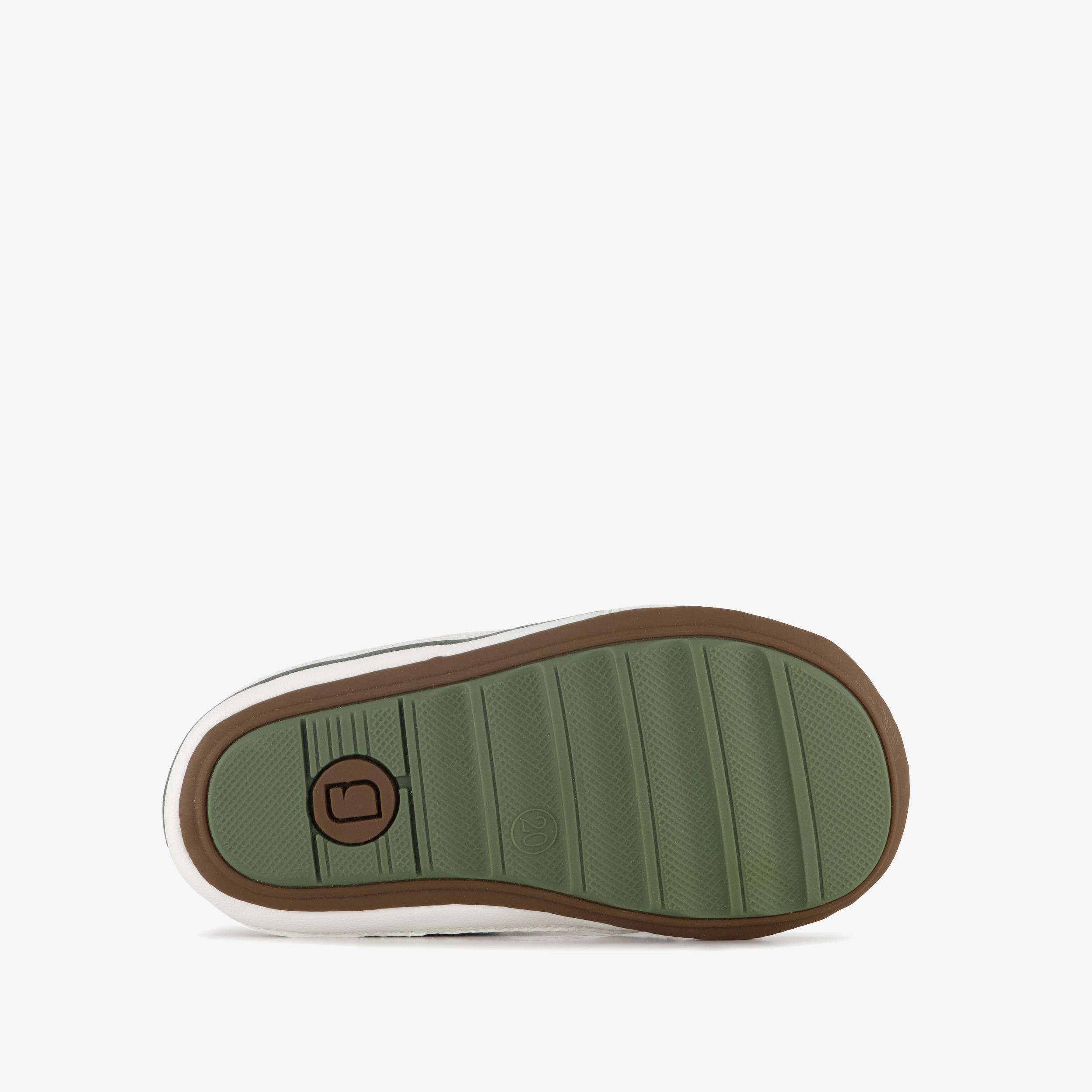 Groot leren babyschoenen groen bruin jongens – foto 3