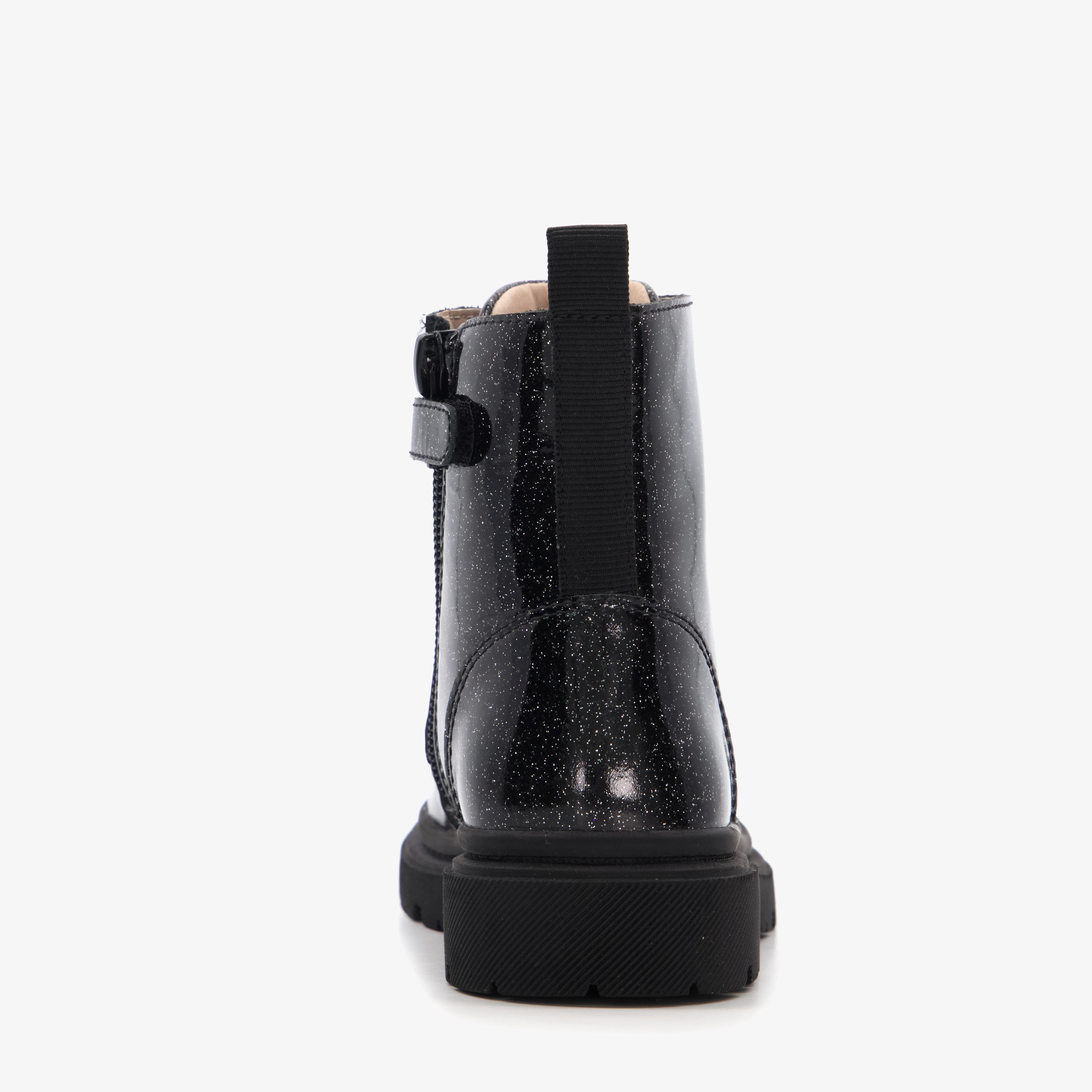 Stap leren meisjes veterboots zwart – foto 3