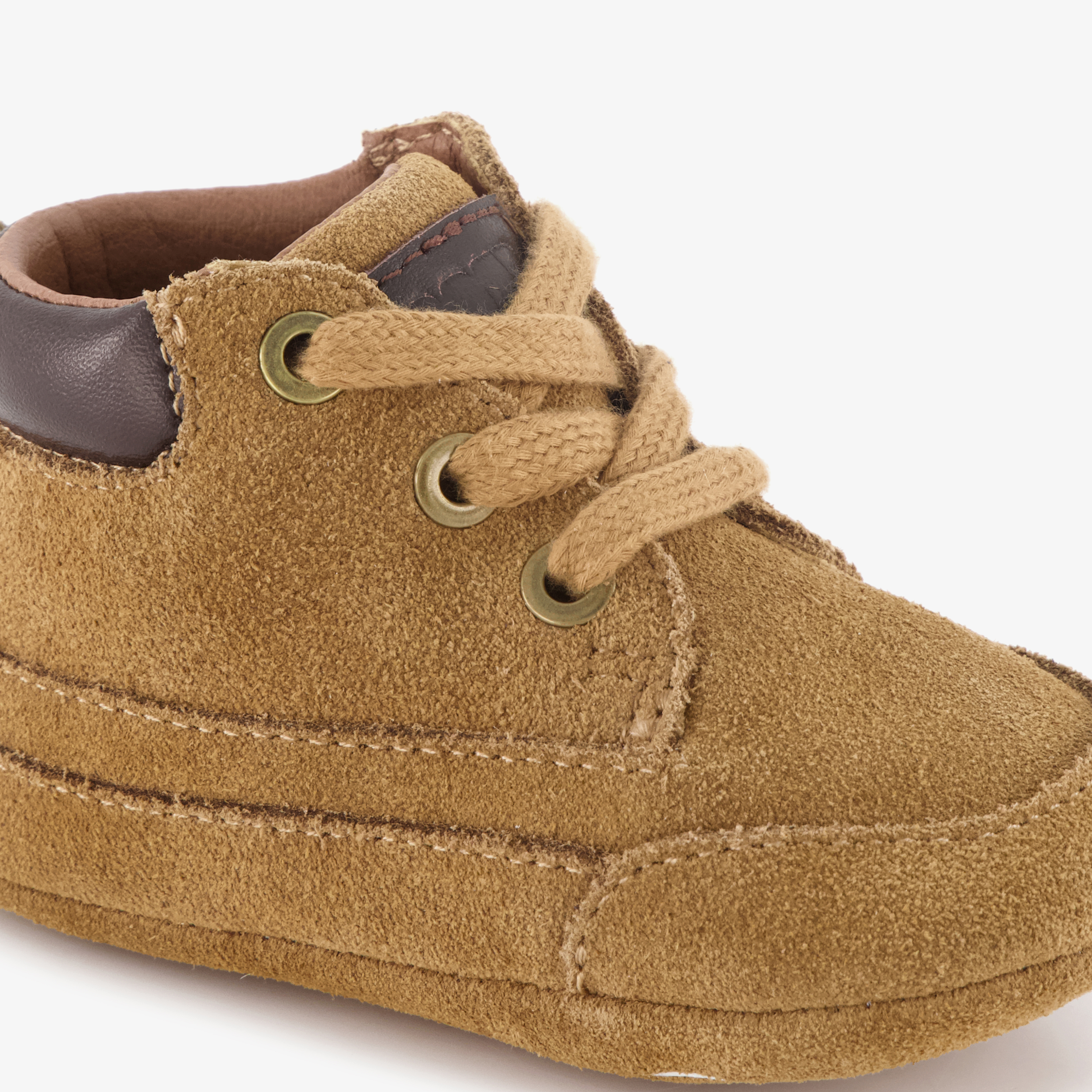 Groot suède babyschoenen bruin jongens – foto 5