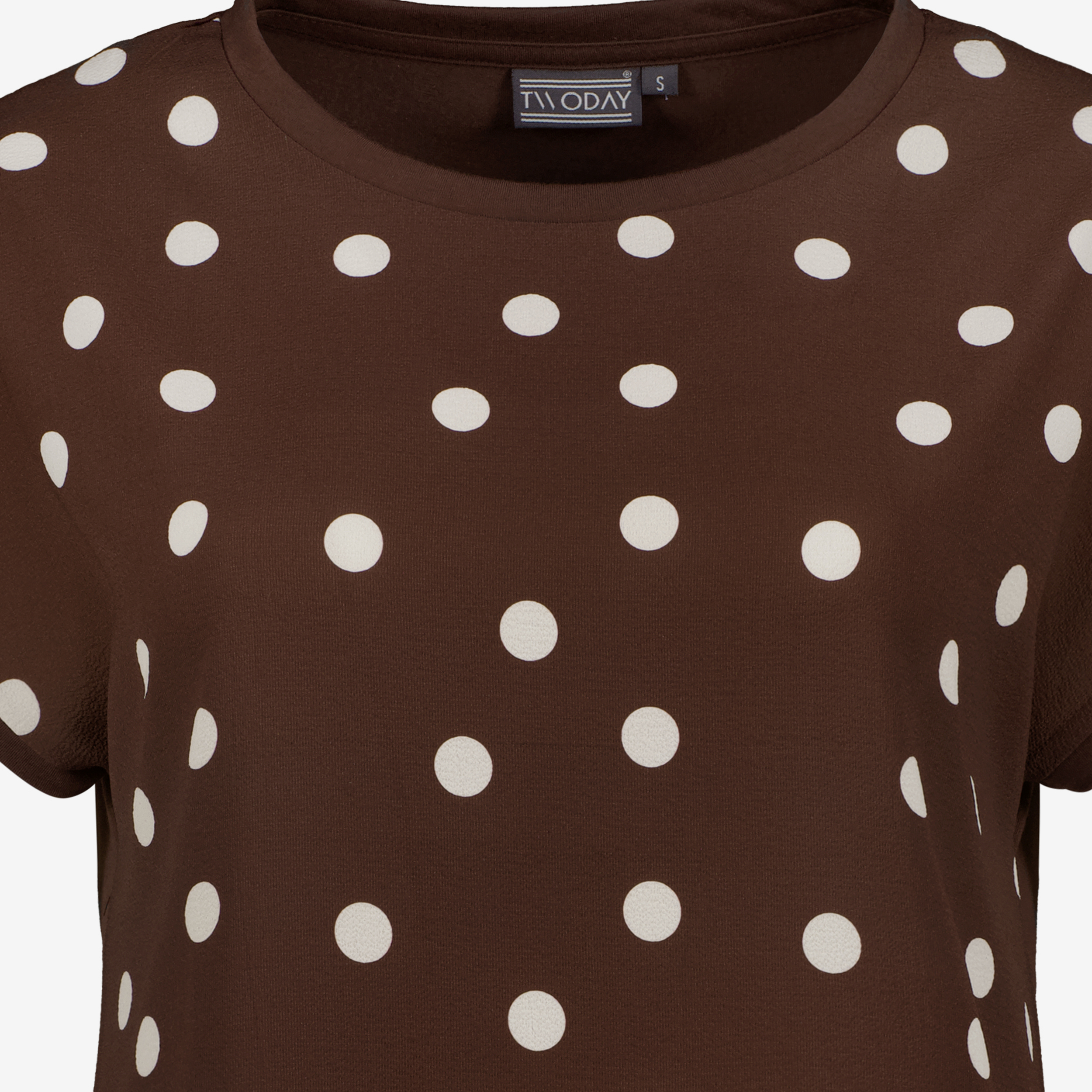 TwoDay dames T-shirt met stippen bruin wit t-shirts & tops – foto 2