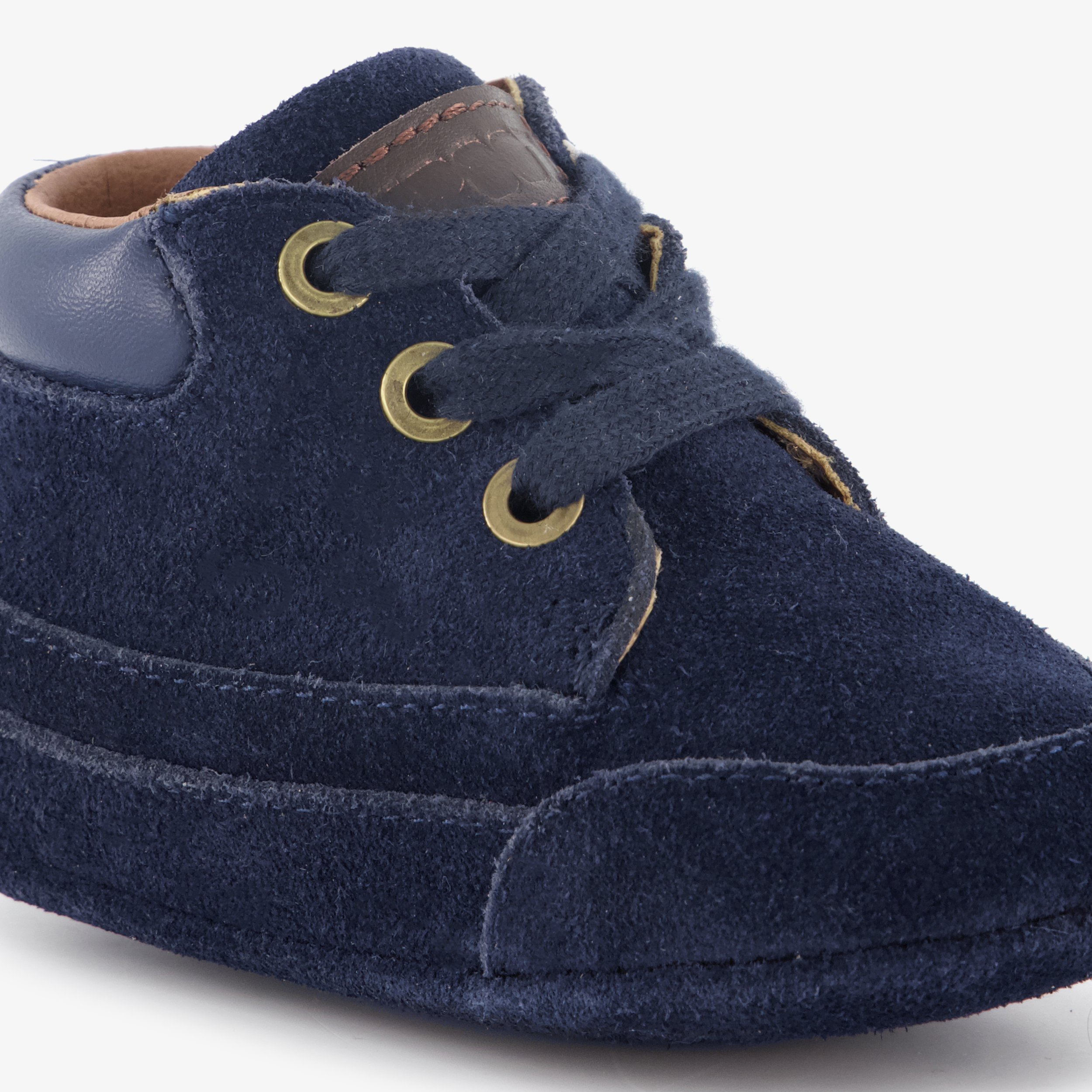 Groot suède babyschoenen blauw jongens – foto 5