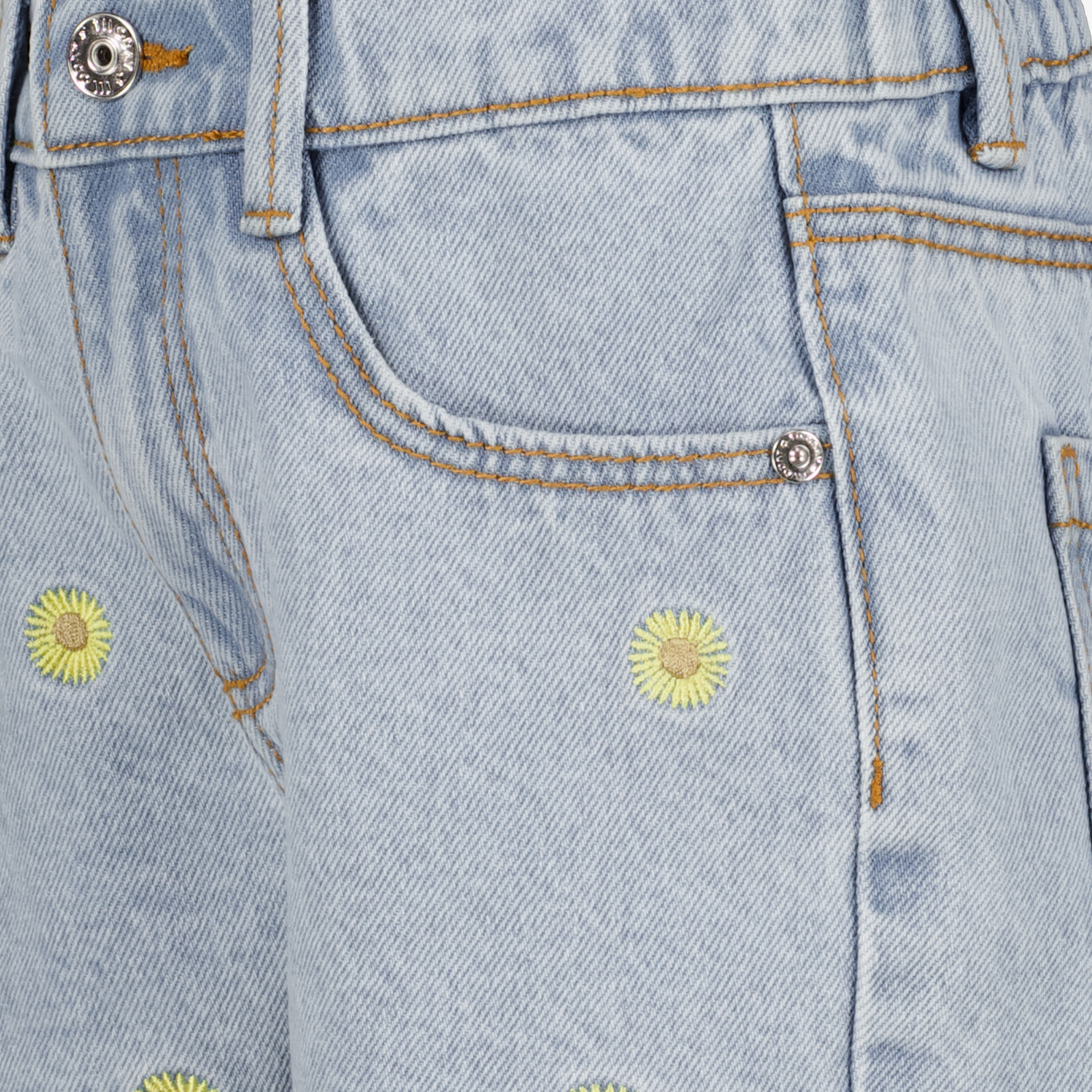 TwoDay meisjes denim short met madeliefjes broeken & shorts – foto 2