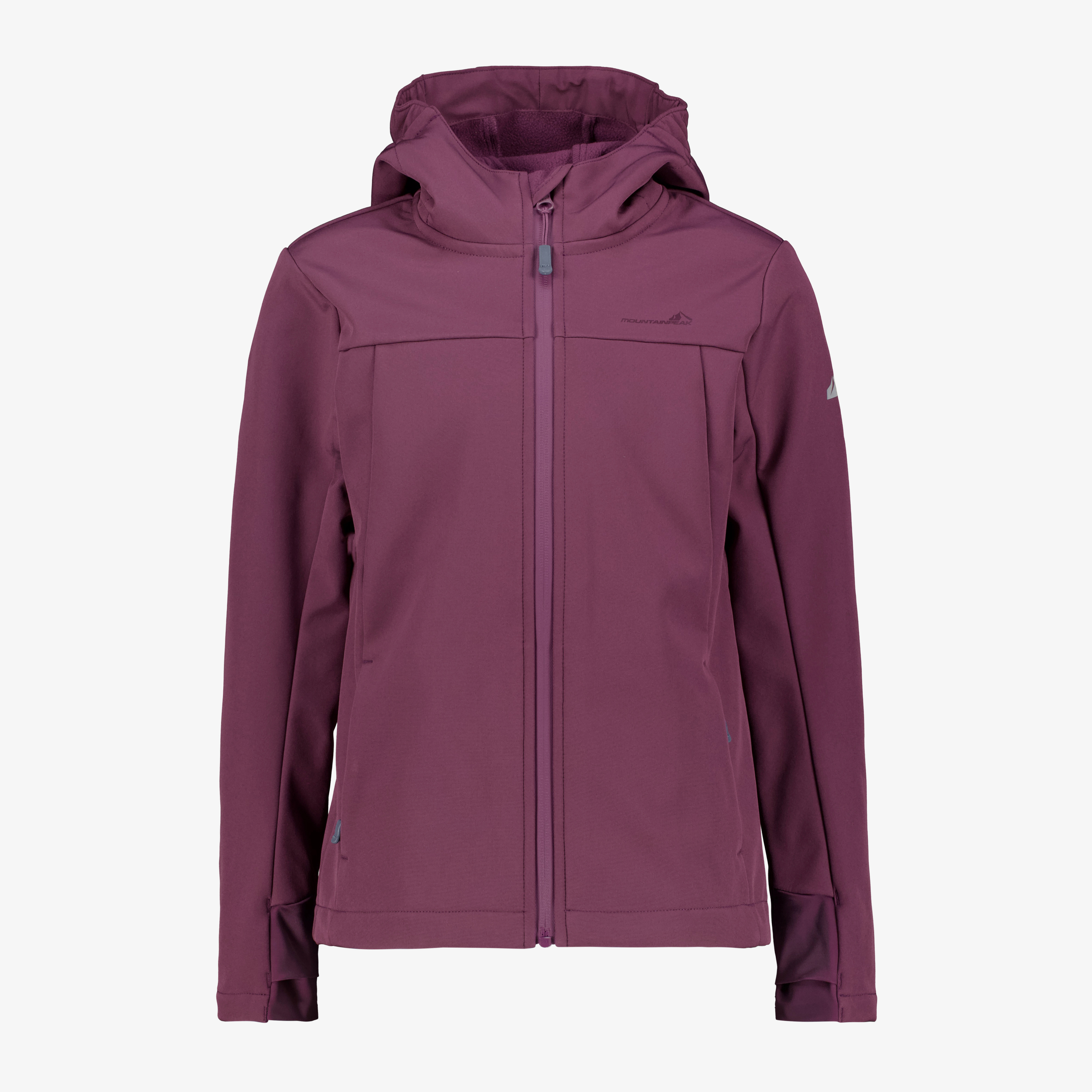 Mountain Peak meisjes softshell jas aubergine jassen