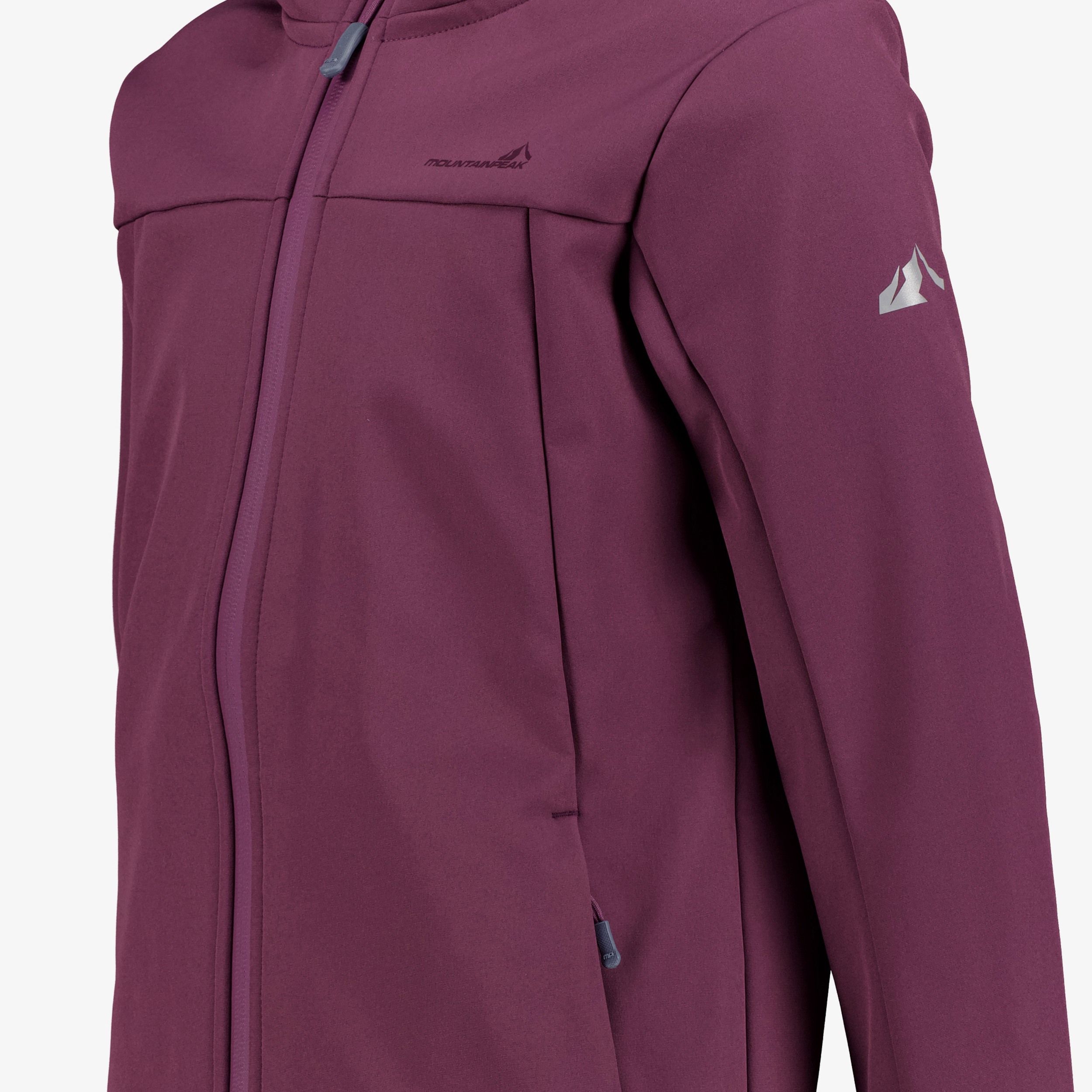 Mountain Peak meisjes softshell jas aubergine jassen – foto 2