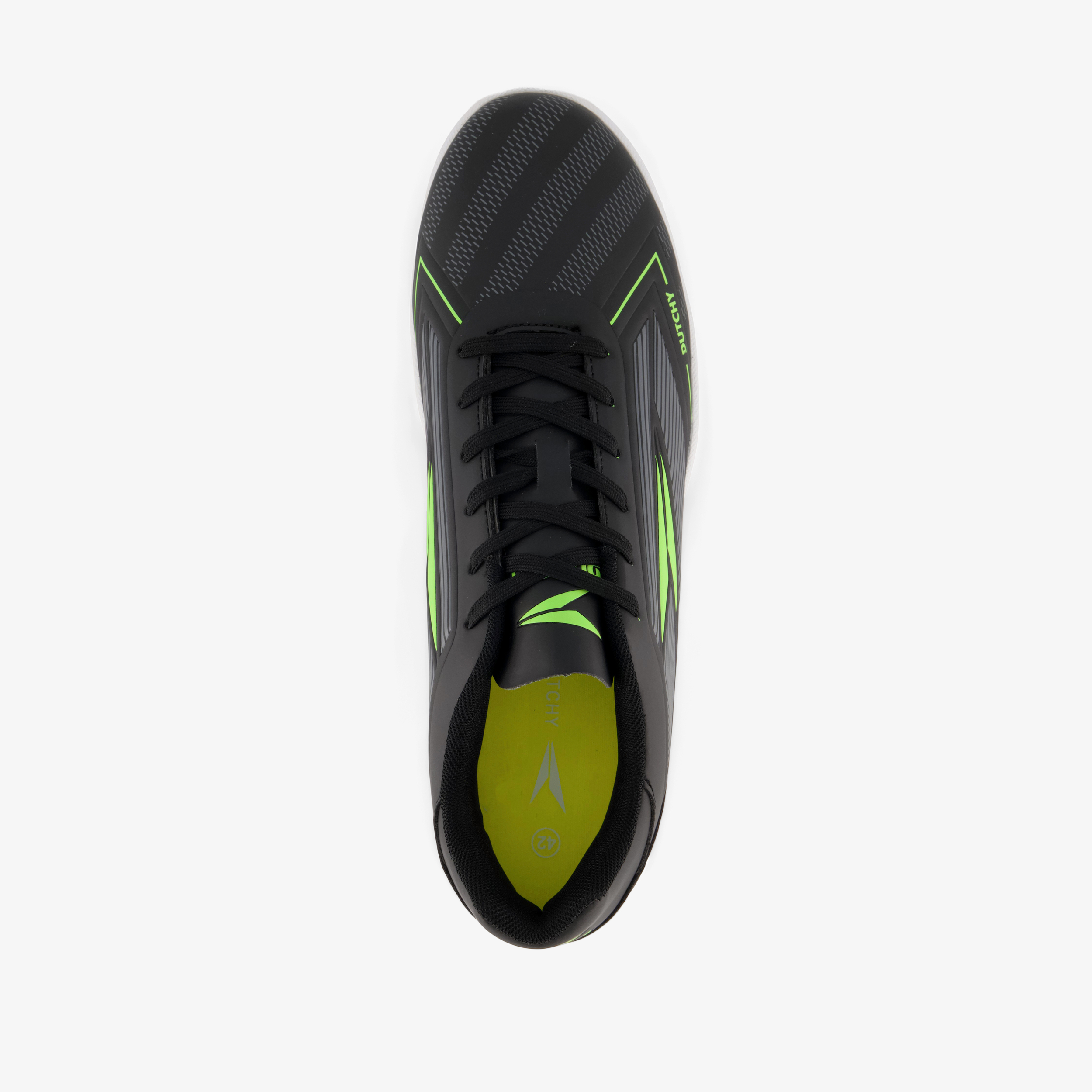 Dutchy Flow IC heren zaalschoenen zwart groen zaalschoenenstraatschoenen – foto 4