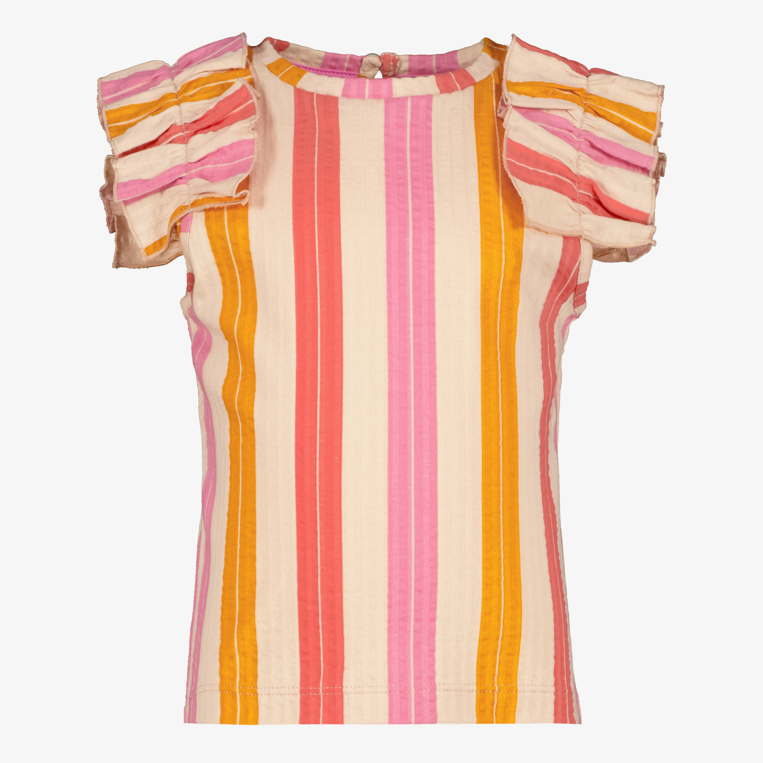 TwoDay meisjes top met ruffles gestreept