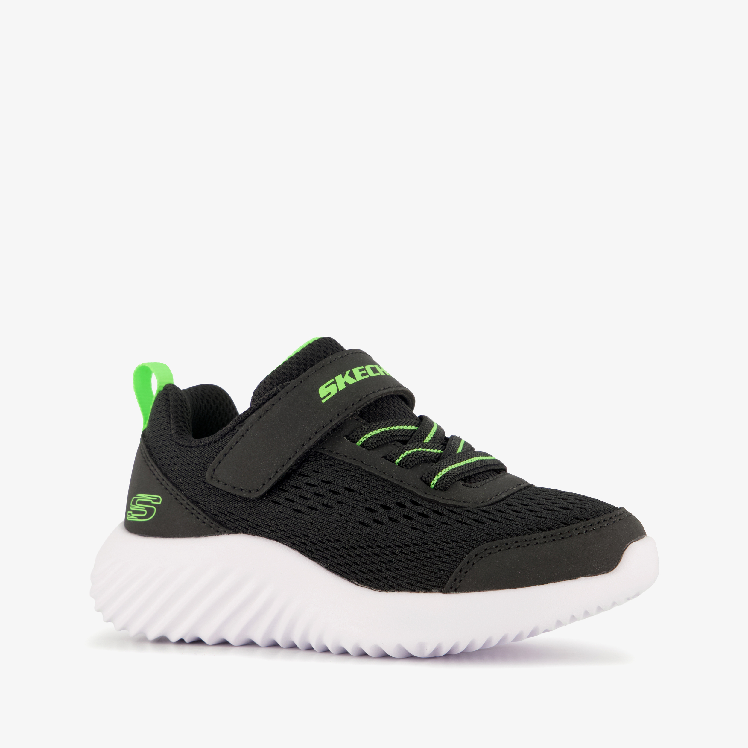 Skechers bounder jongens sneakers zwart groen