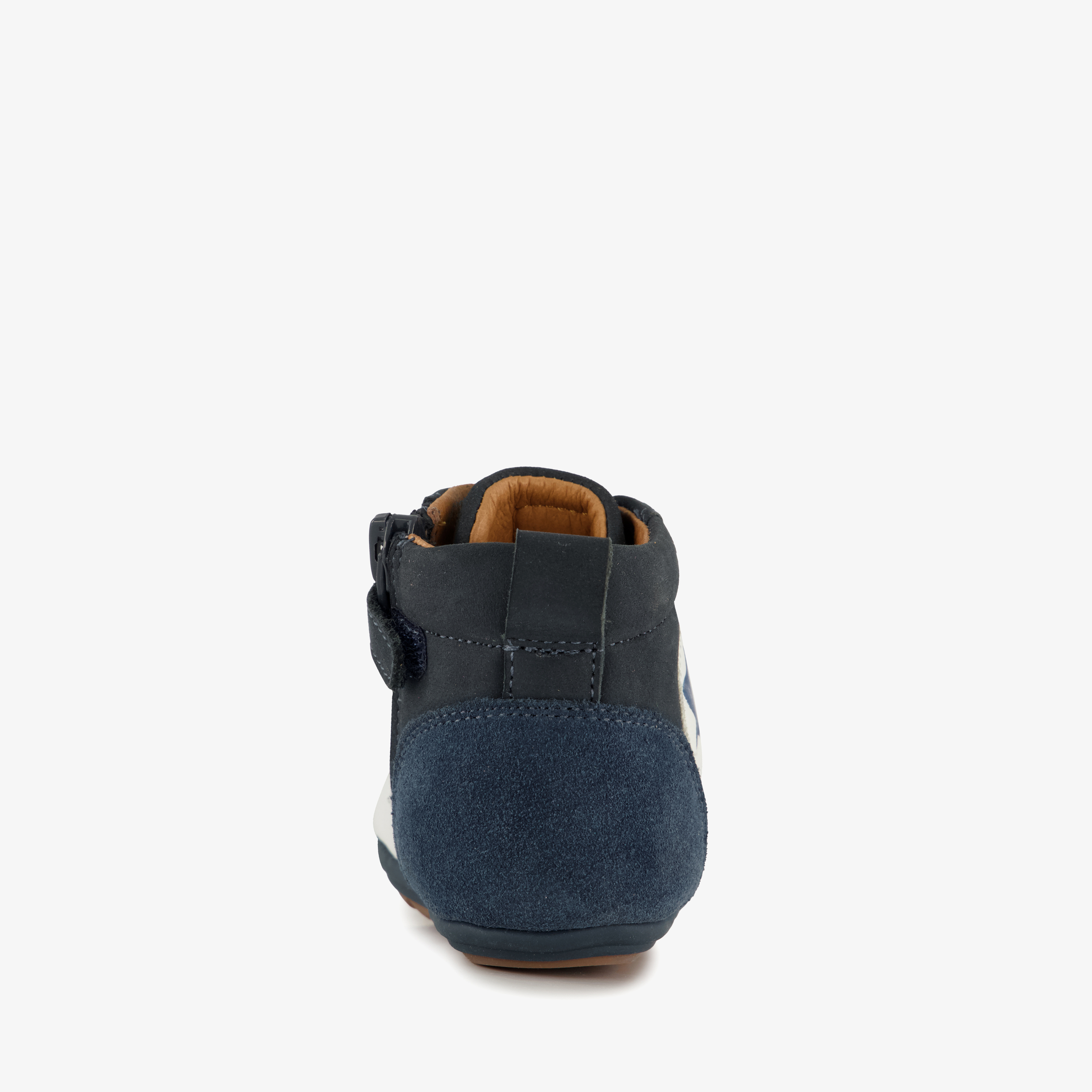 Groot leren babyschoenen donkerblauw jongens – foto 2
