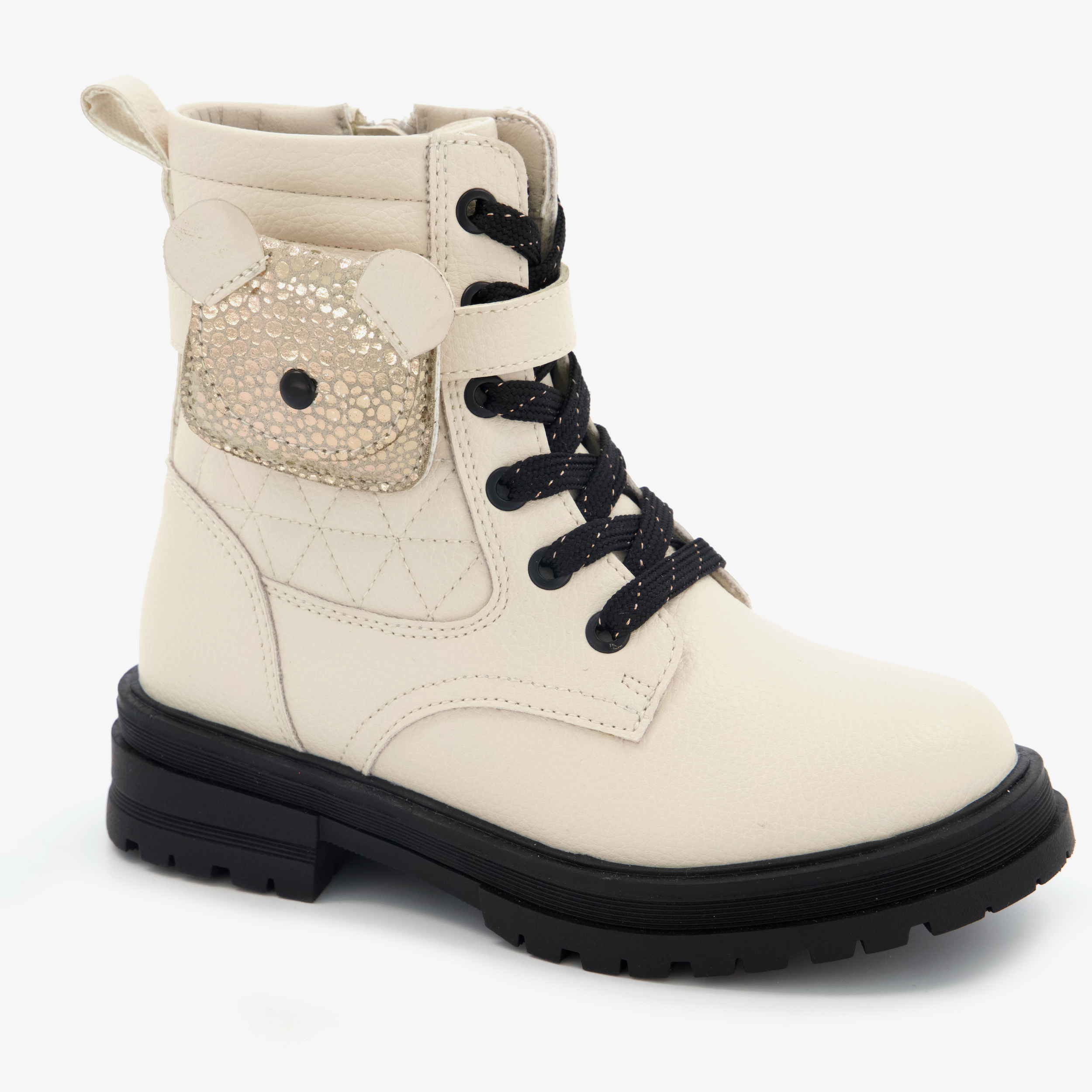 Blue Box meisjes veterboots met vakje wit – foto 5