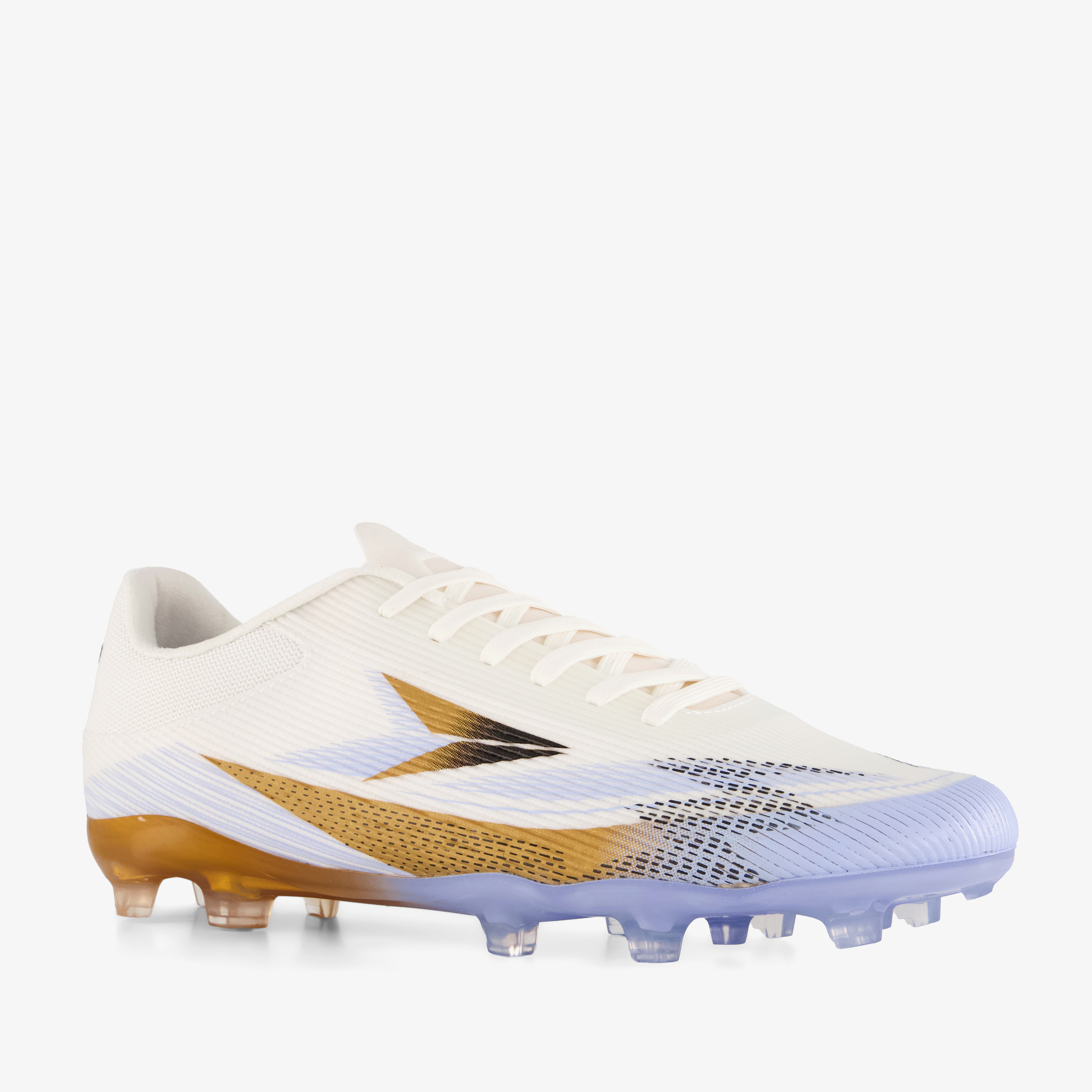 Dutchy Ultimate heren voetbalschoenen FG wit goud veldschoenen