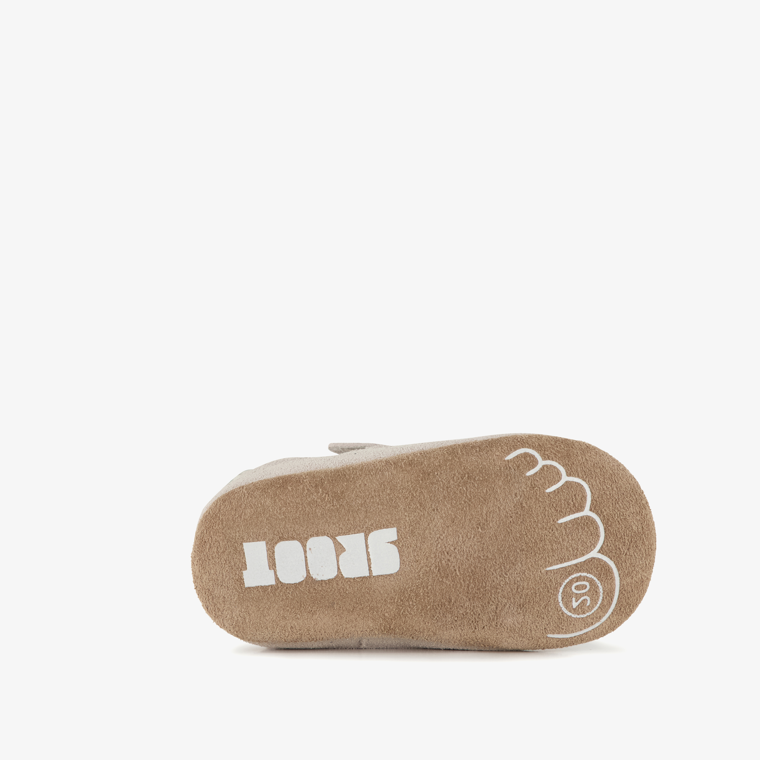 Groot suède babyschoenen beige groen jongens – foto 3