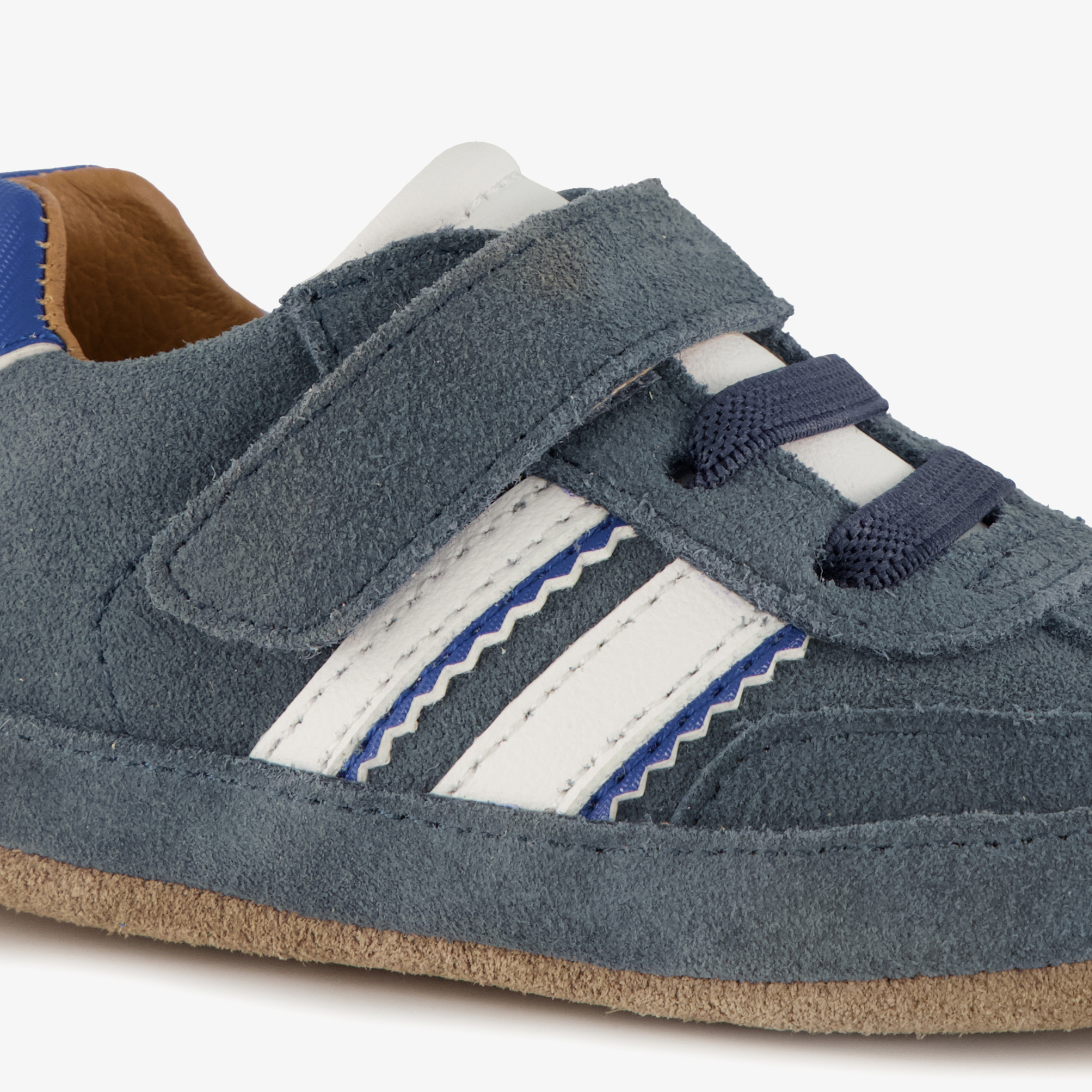 Groot suède babyschoenen blauw jongens – foto 5