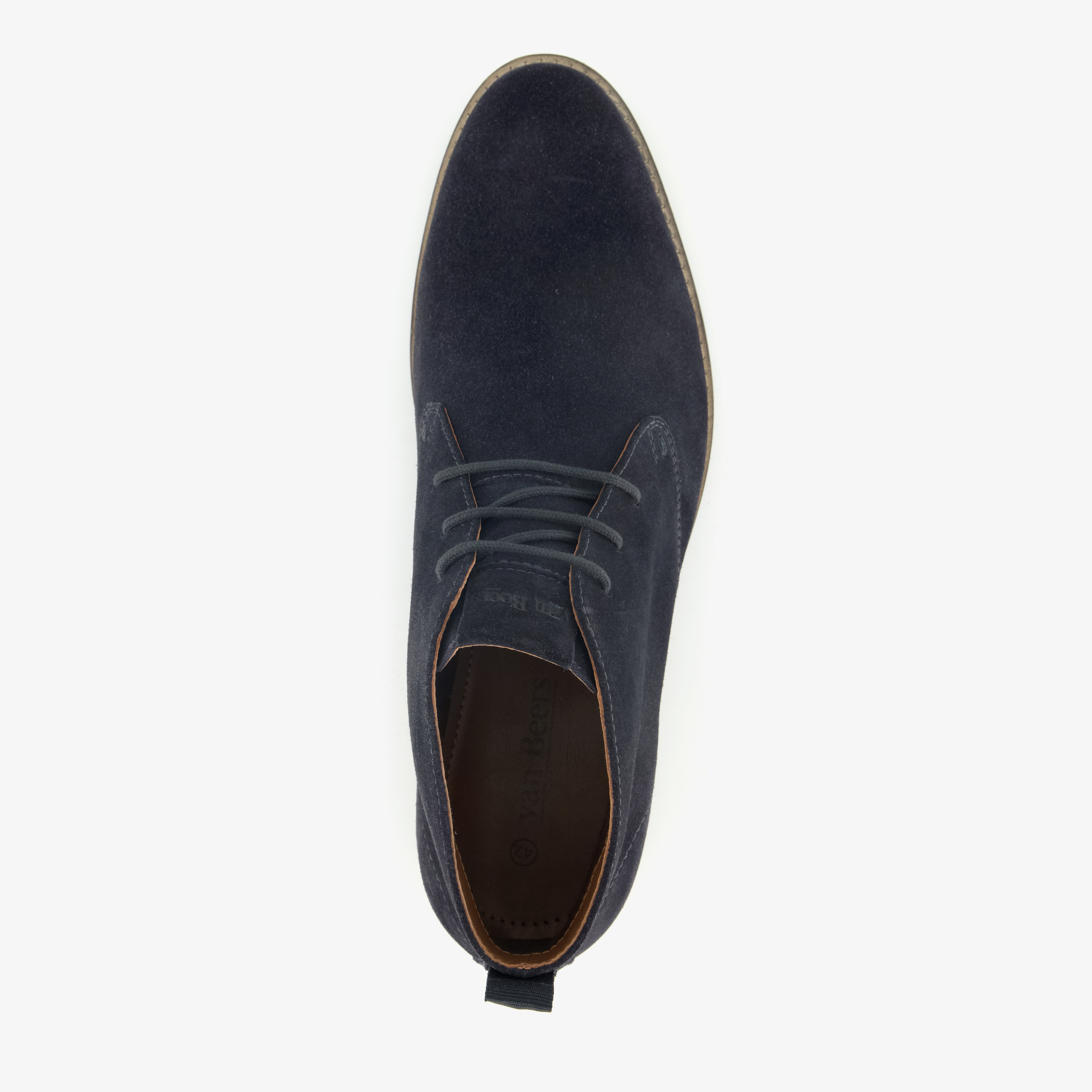 Van Beer leren heren veterschoenen blauw – foto 3