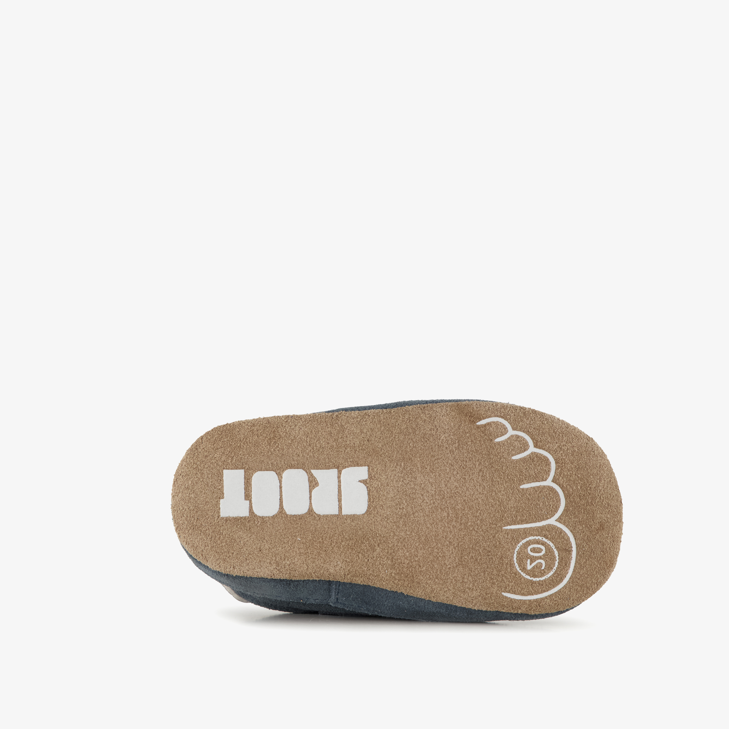 Groot suède babyschoenen blauw jongens – foto 3