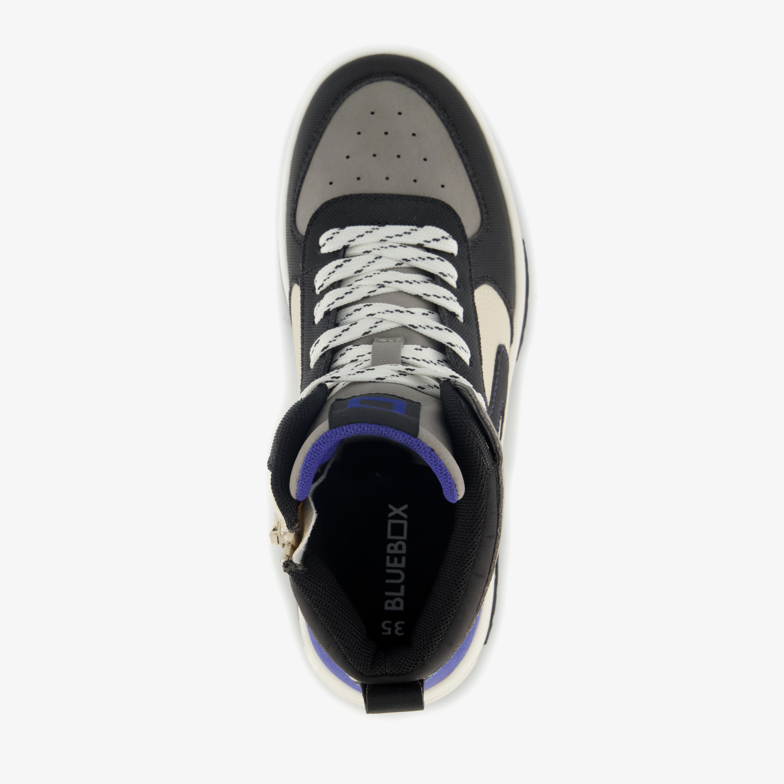 Blue Box hoge jongens sneakers zwart grijs – foto 4